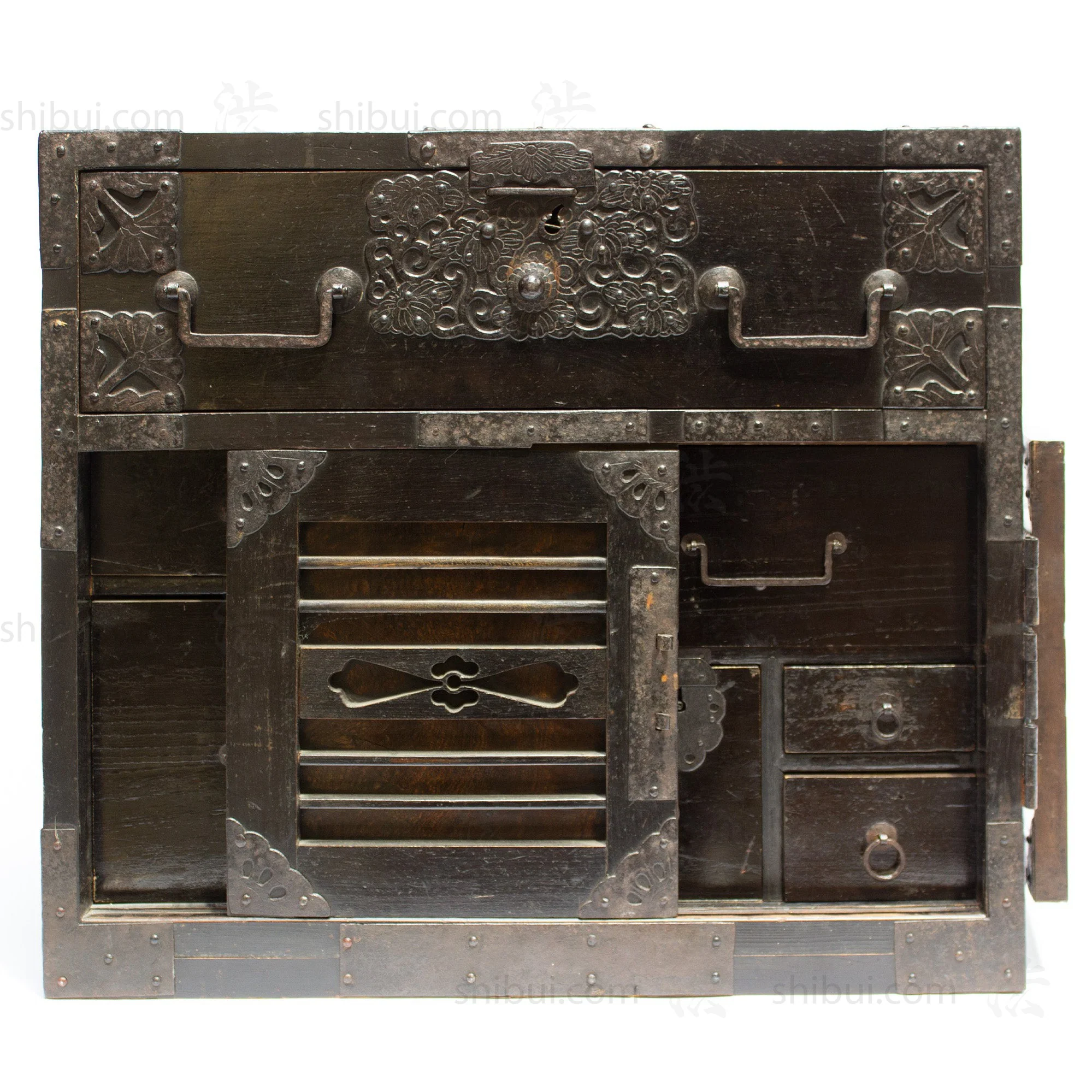 Japanese Antique Sea Captain's Chest - Image 11