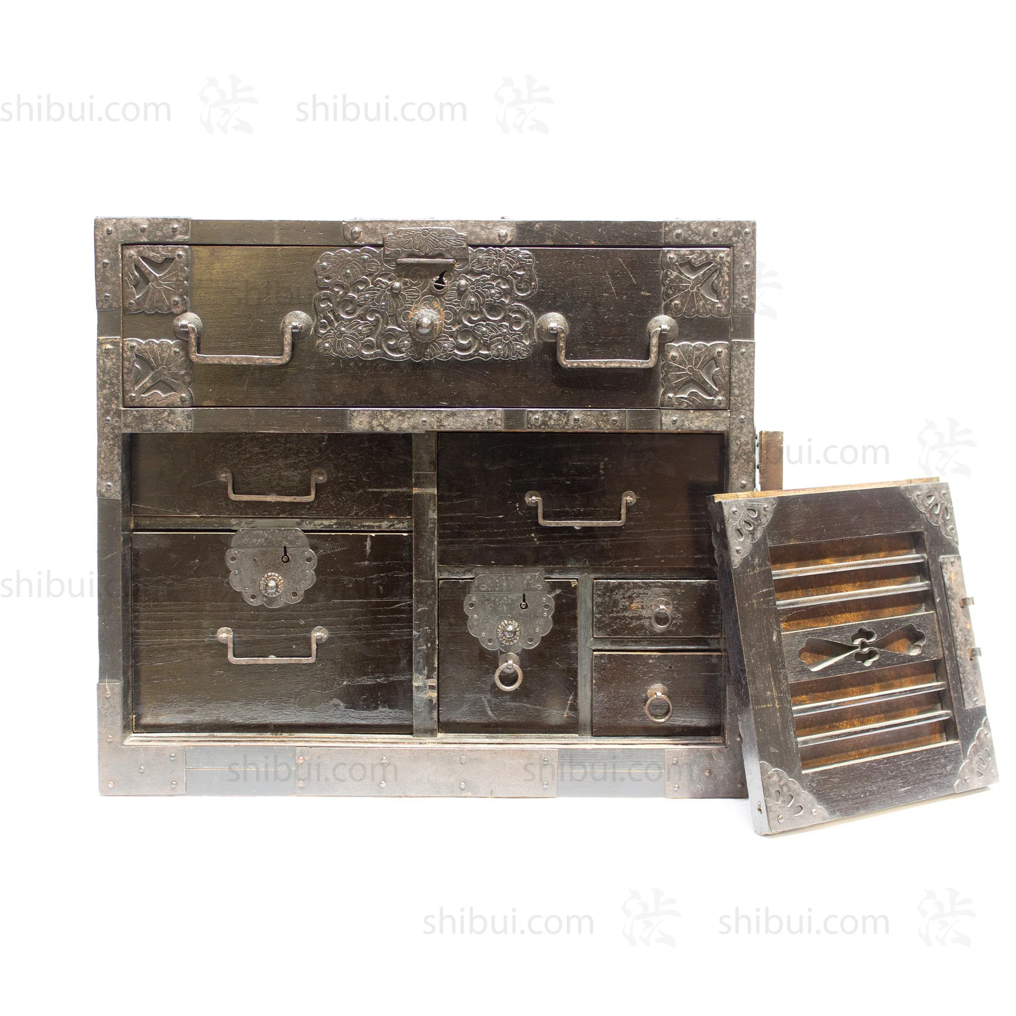 Japanese Antique Sea Captain's Chest - Image 12