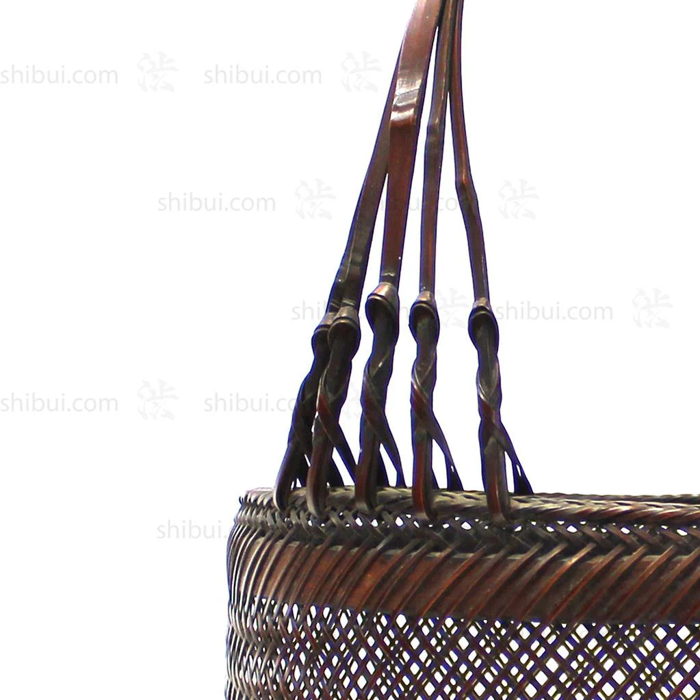 Fine Japanese Karamono Style Bamboo Ikebana Flower Basket - Image 10