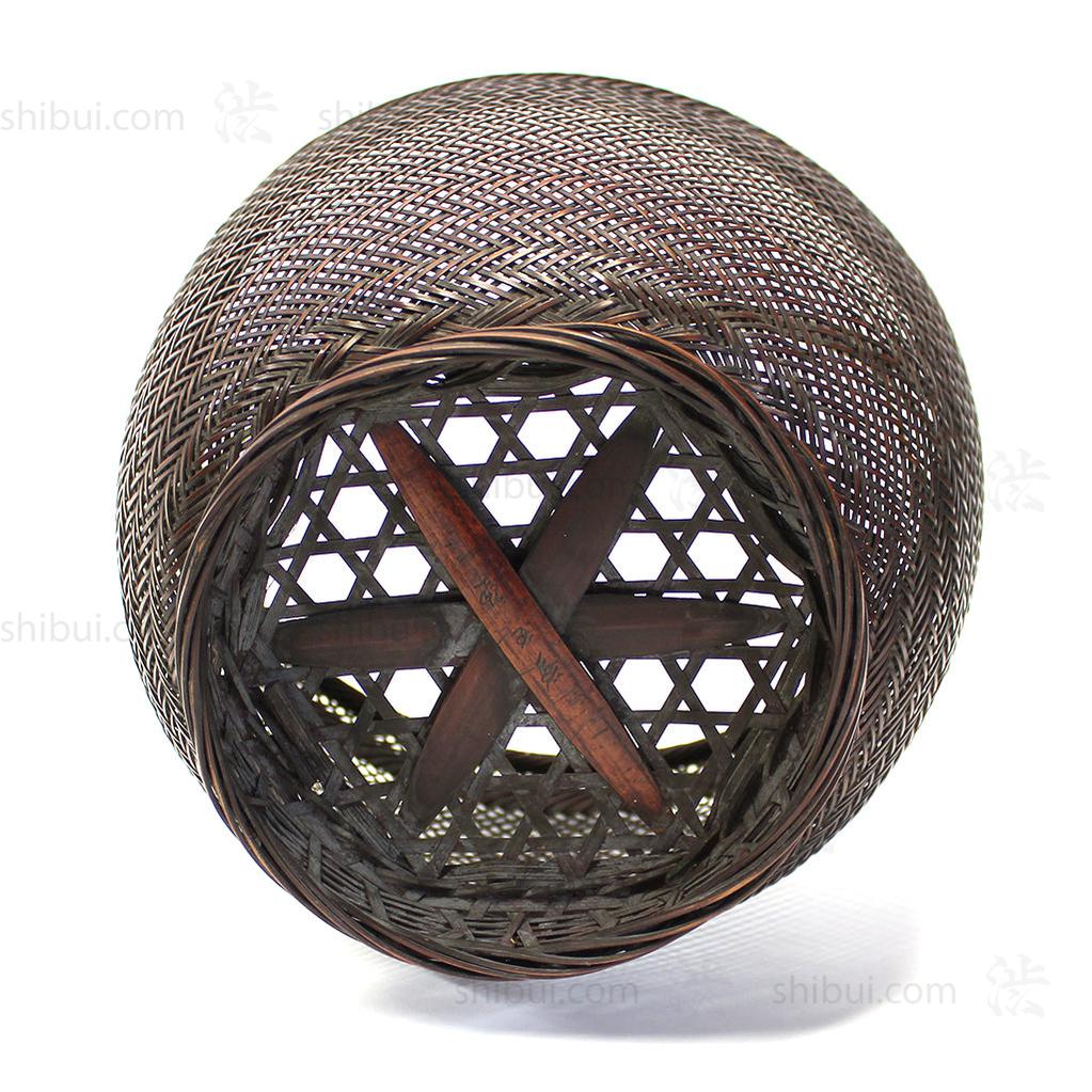 Fine Japanese Karamono Style Bamboo Ikebana Flower Basket - Image 9