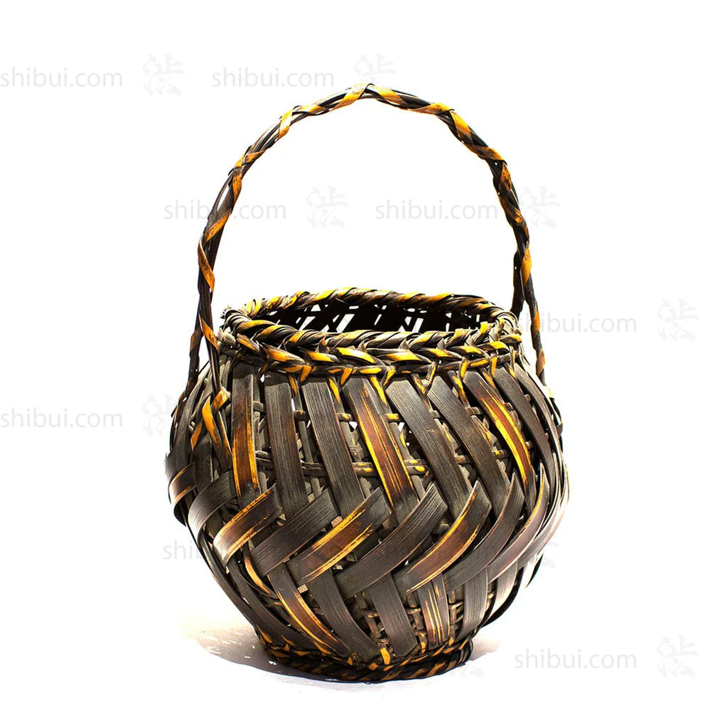 Japanese Bamboo Ikebana Flower Basket - Image 3