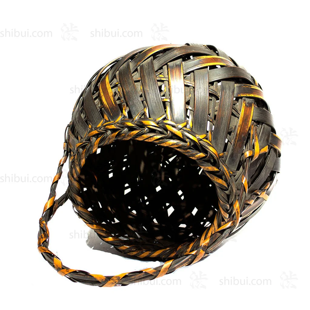 Japanese Bamboo Ikebana Flower Basket - Image 5