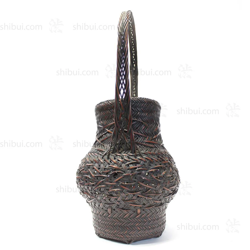 Japanese Bamboo Ikebana Flower Basket - Image 5
