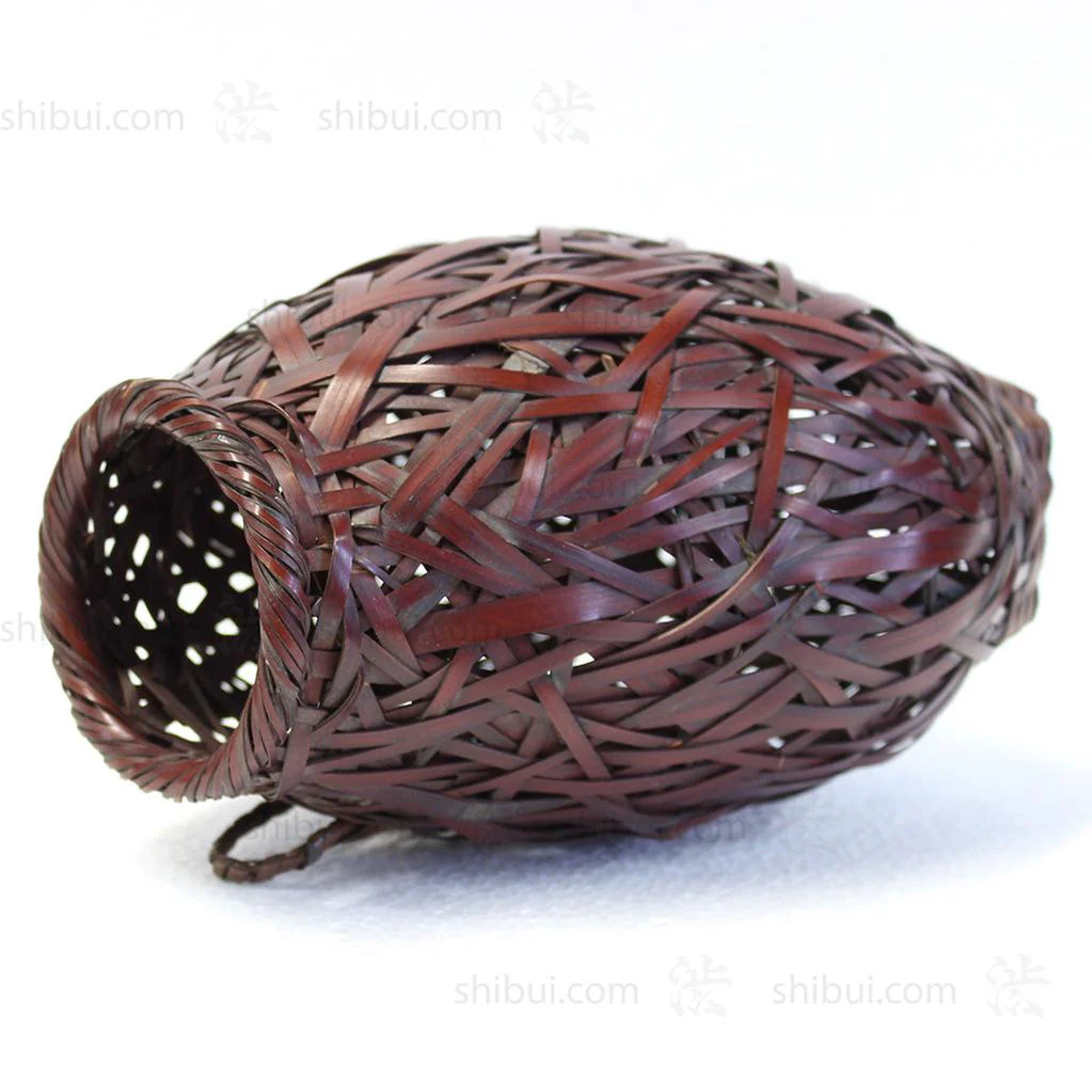 Japanese Bamboo Ikebana Flower Wall Basket - Image 2