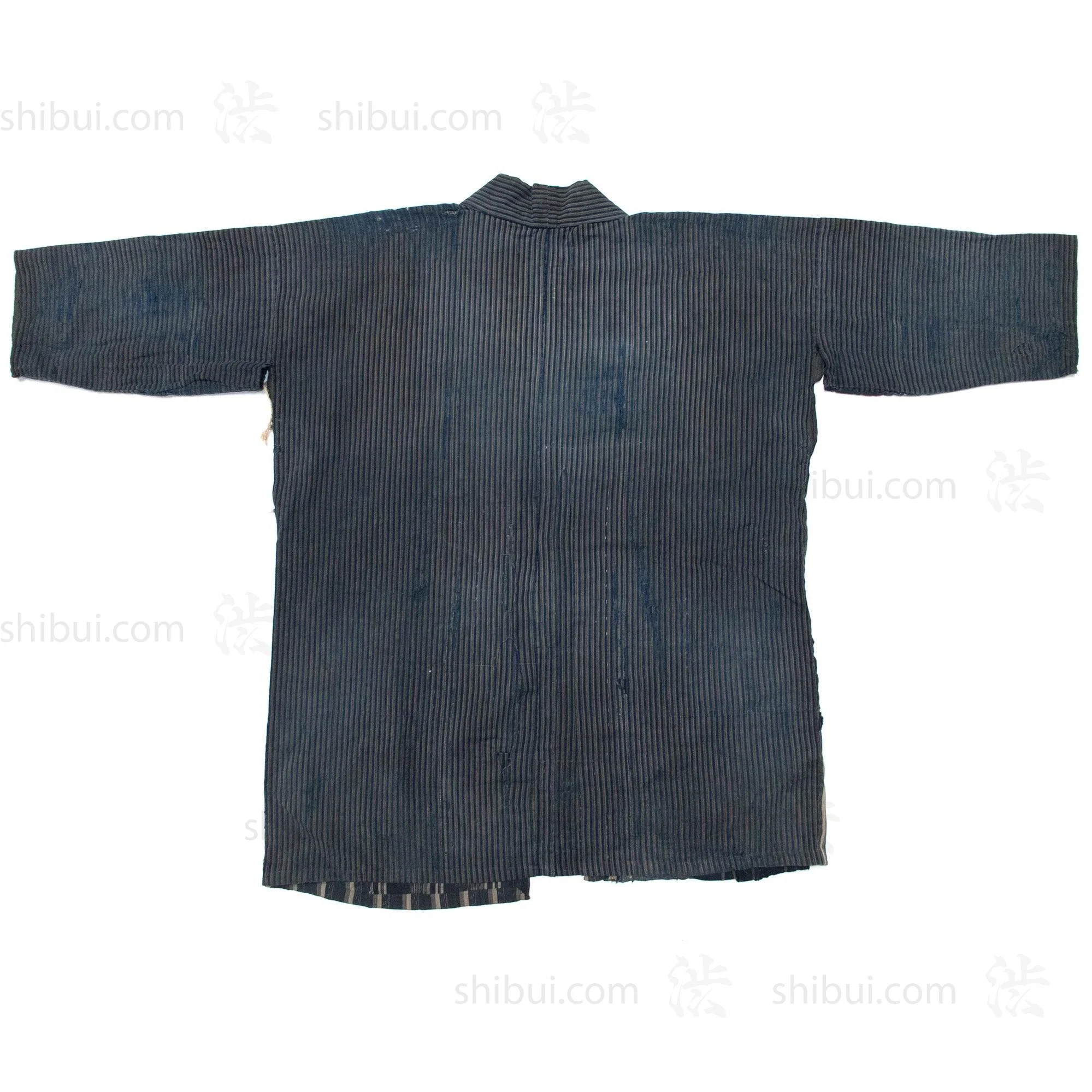 Japanese Boro Indigo Short Shima Coat - Image 6