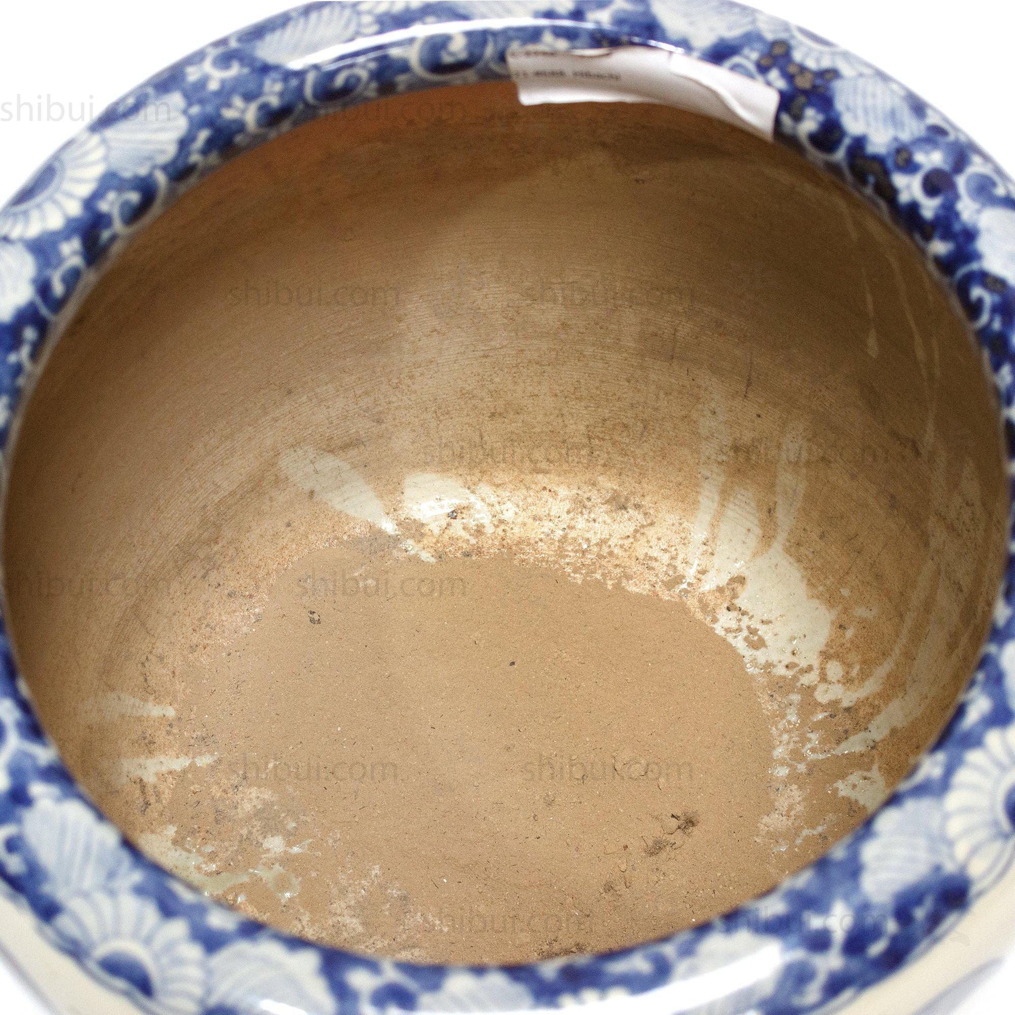 Japanese Ceramic Blue and White Hibachi - Image 3