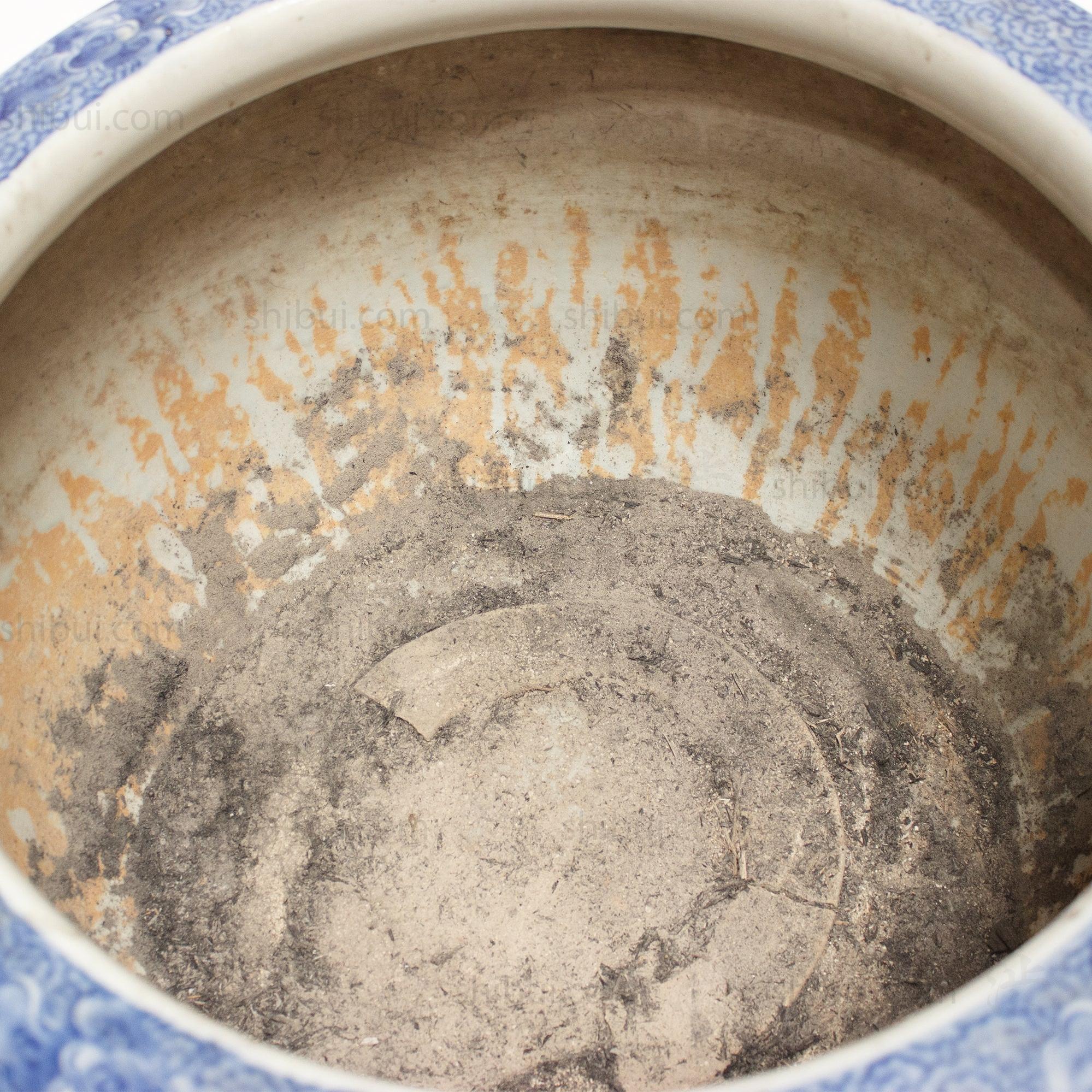Japanese Ceramic Blue and White Hibachi - Image 4