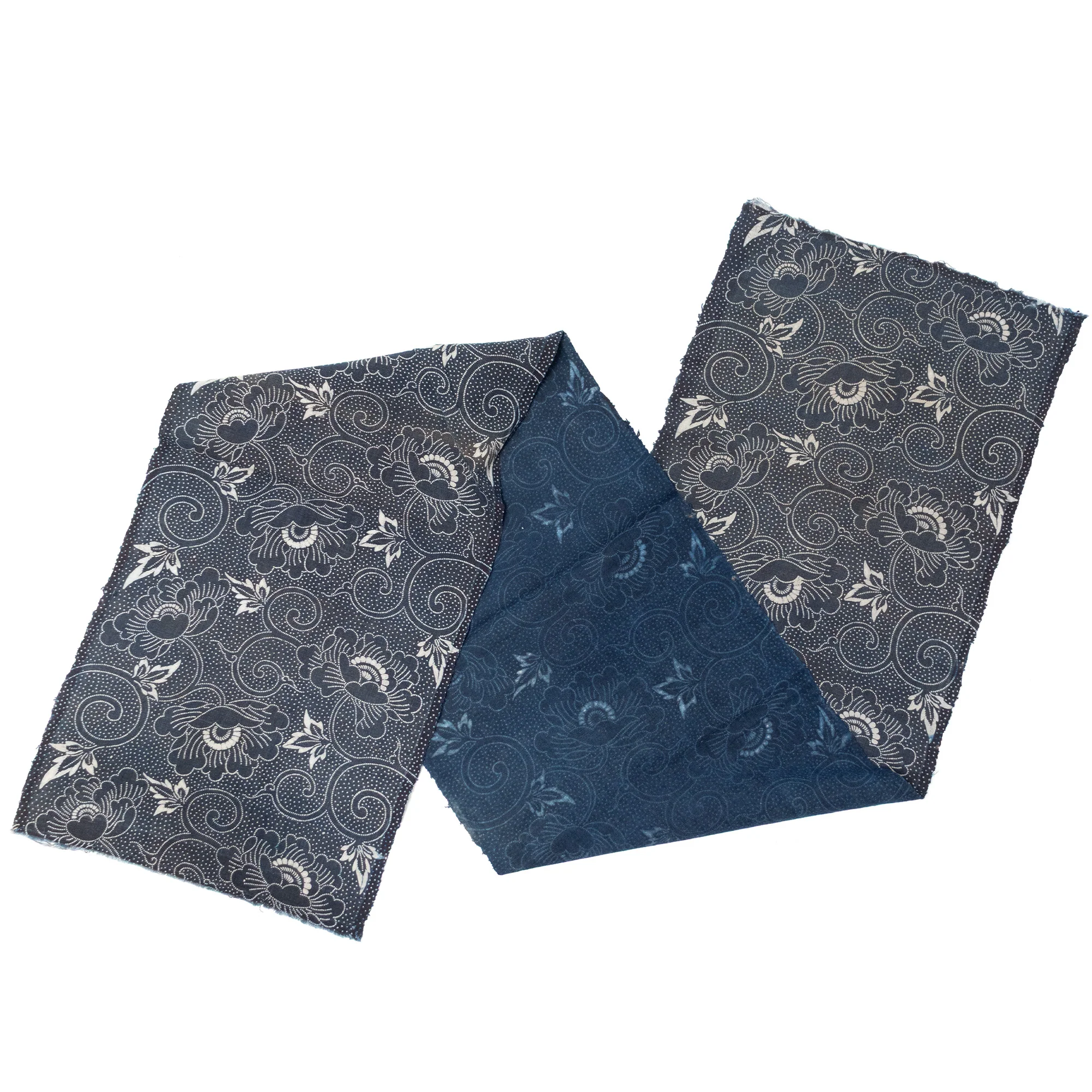 Japanese Stencil Dyed Indigo Katazome Textile Panel - Image 4