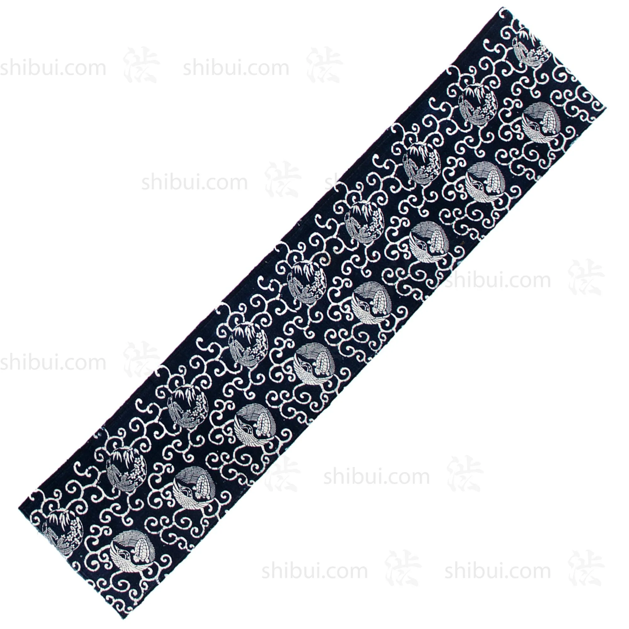 Japanese Indigo Stencil Dyed Katazome Textile Panel - Image 2