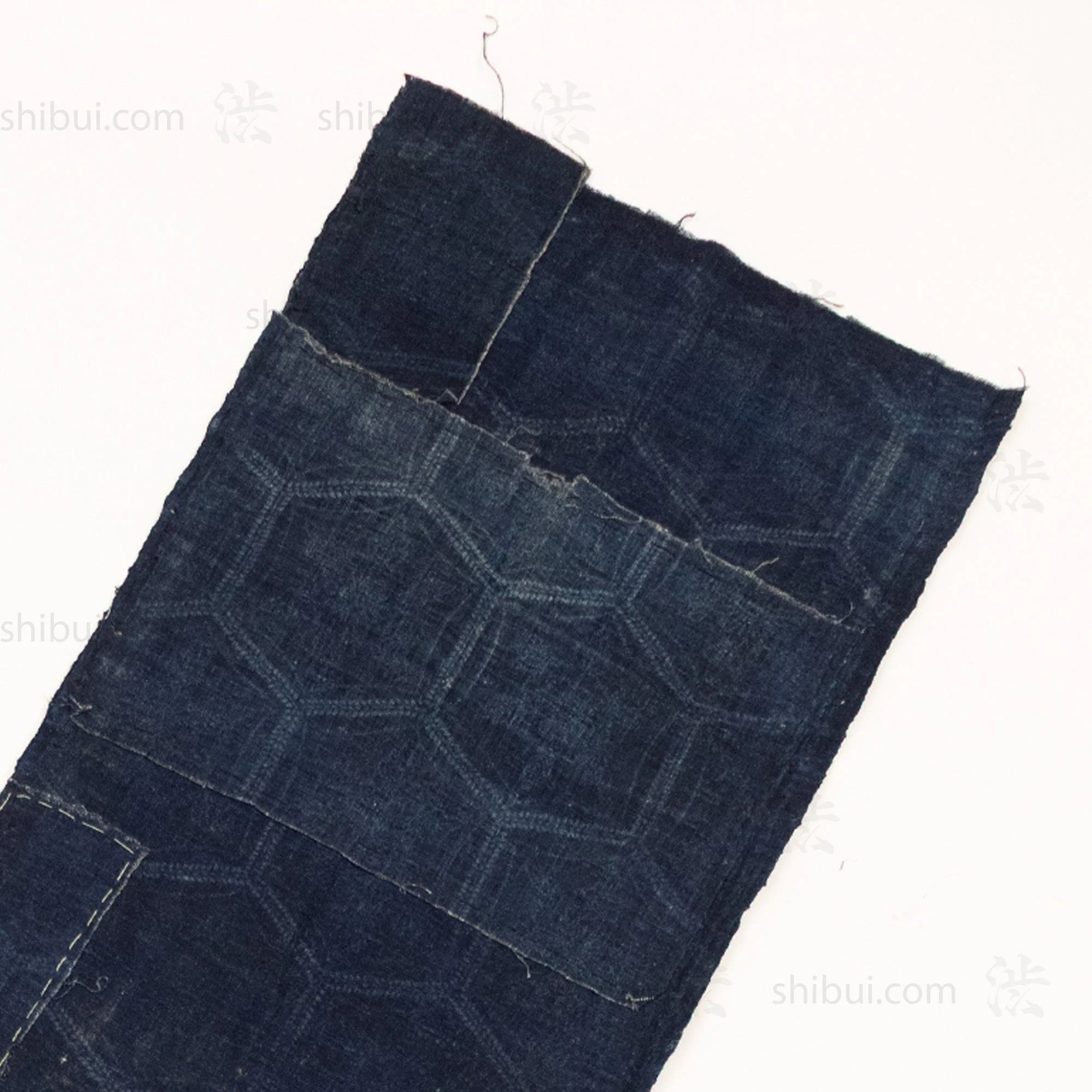Japanese Indigo Katazome Panel Textile Snowflake Flower Pattern - Image 6