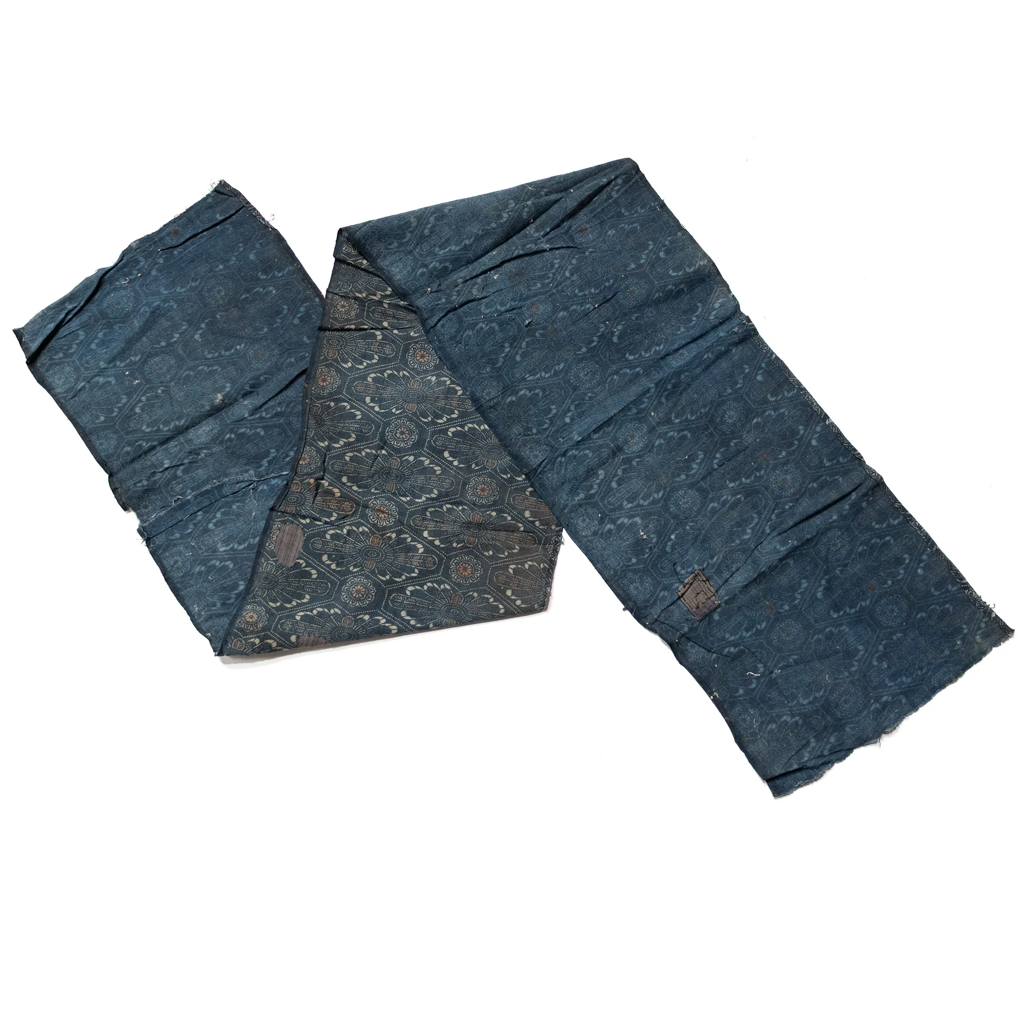 Japanese Indigo Katazome Panel With Patches - Image 10