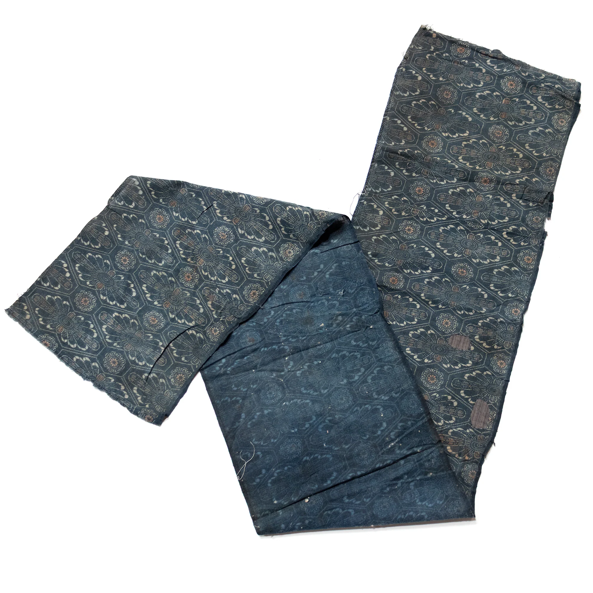 Japanese Indigo Katazome Panel With Patches - Image 4