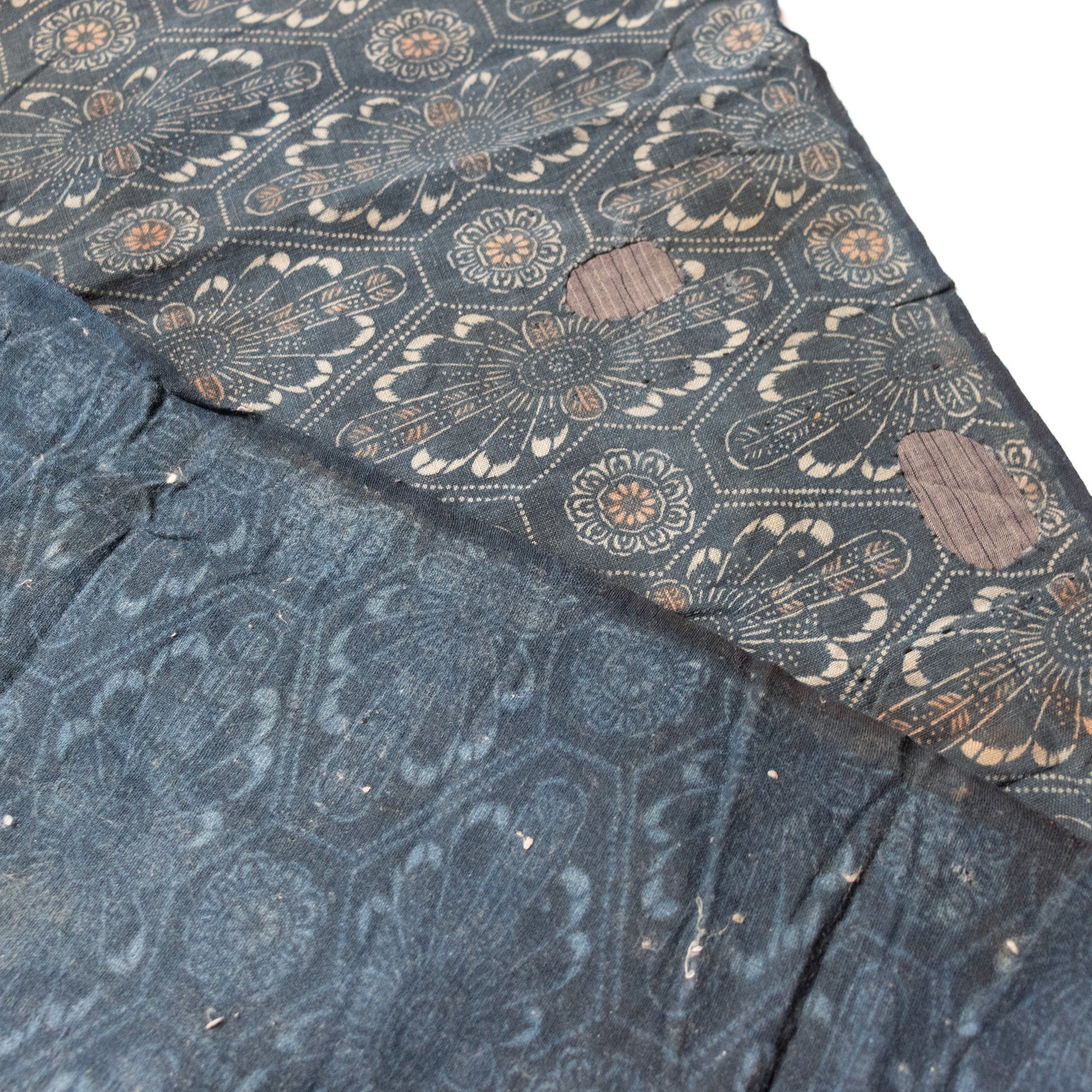 Japanese Indigo Katazome Panel With Patches - Image 5