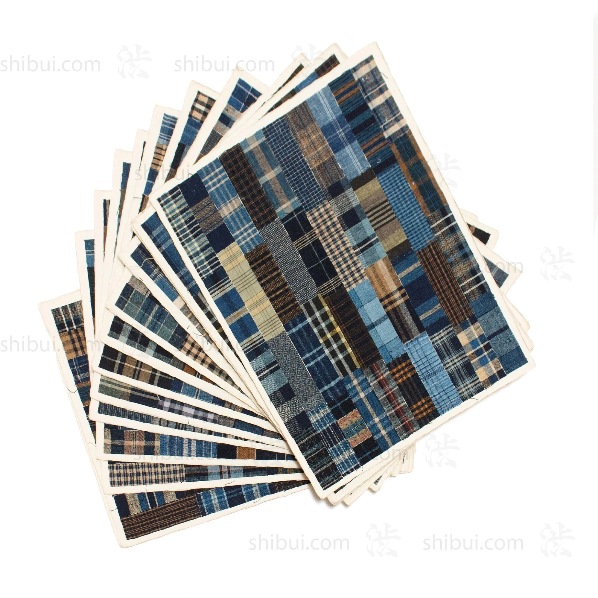 Japanese Indigo Tamba Cloth Sample Sheet - Shimacho - Image 2