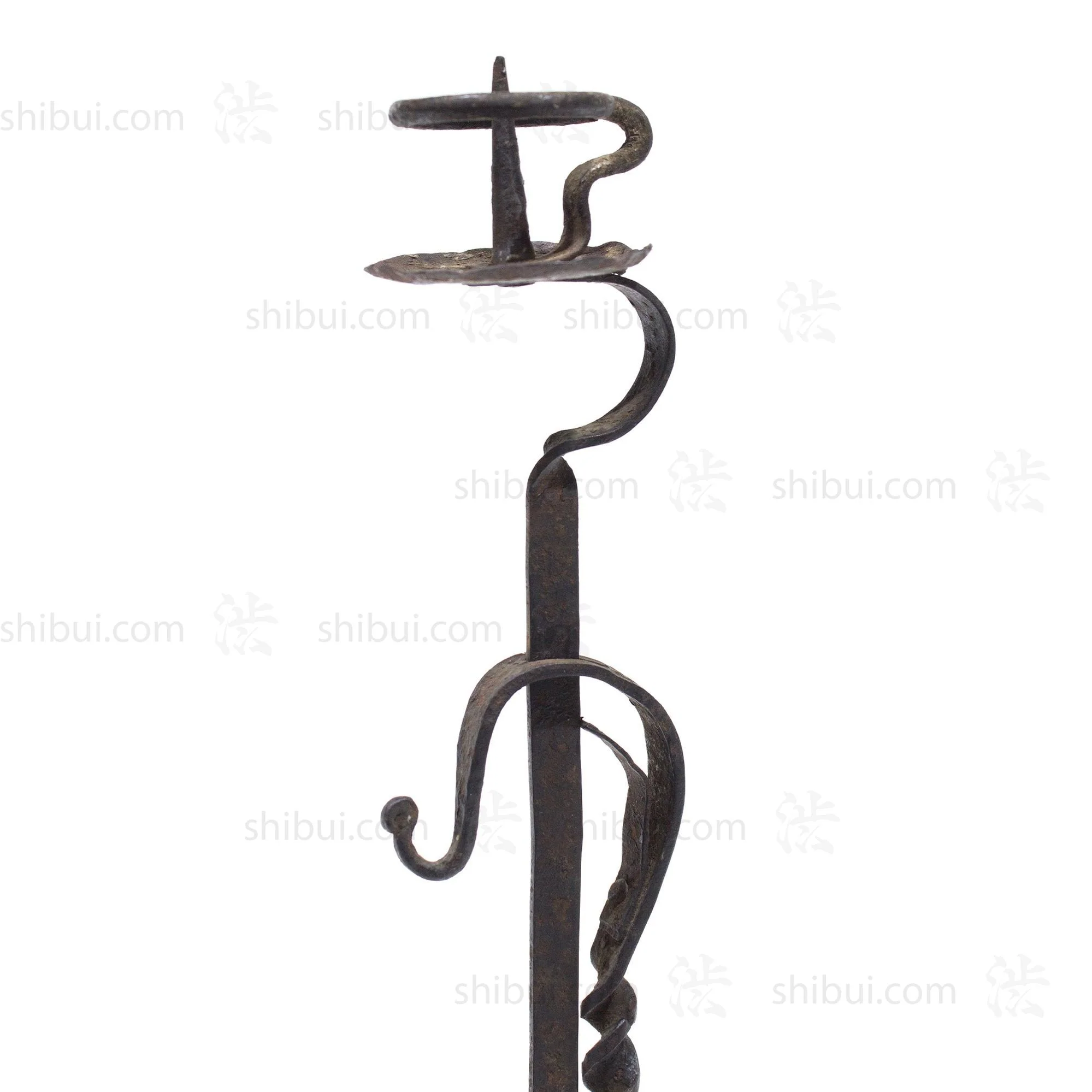 Japanese Iron Tsuba Height Adjustible Candlestick - Image 3
