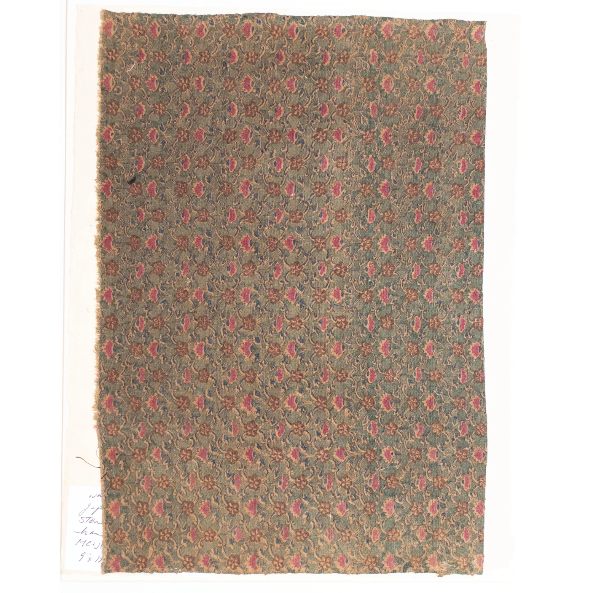Japanese Meiji Wazasaras Chintz Textile Fragment - Image 2