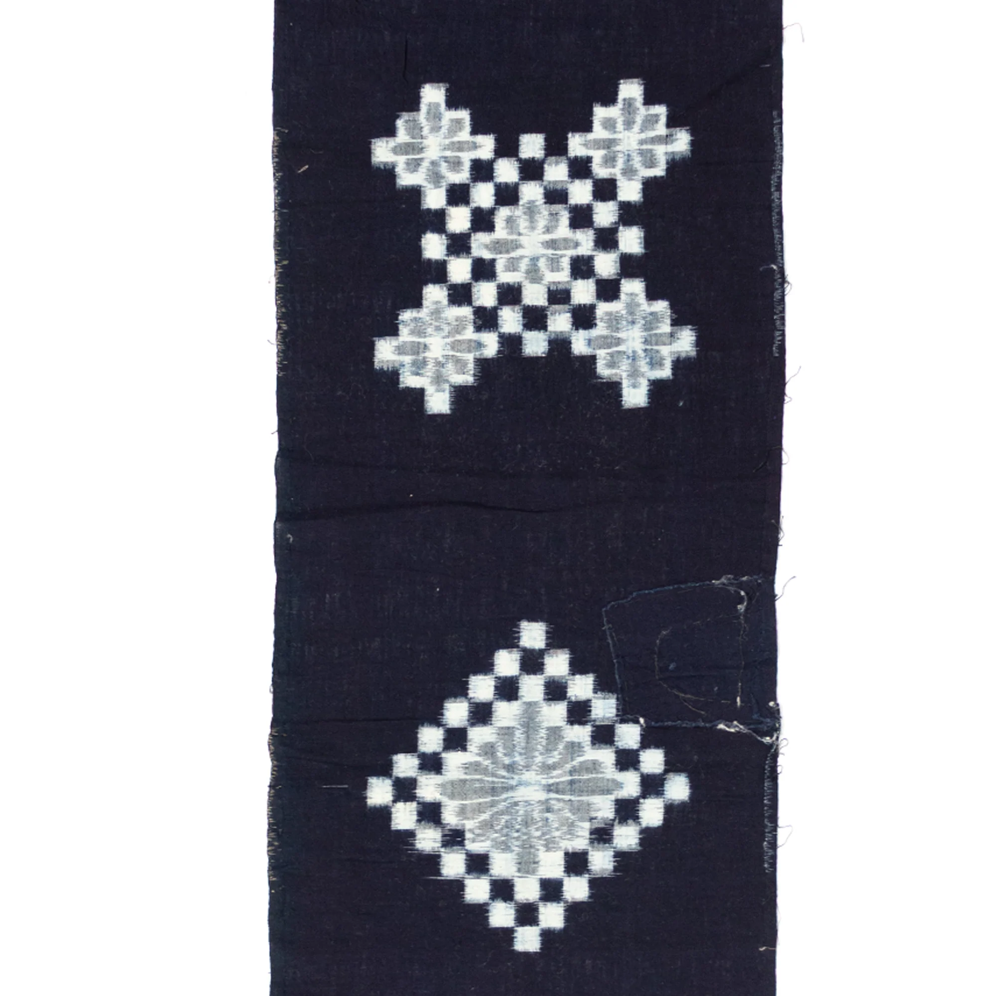 Japanese Patchwork Indigo Egasuri Ikat Panel - Image 3