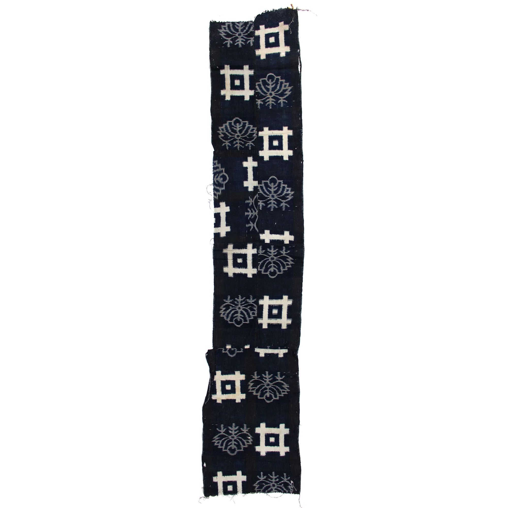 Japanese Patchwork Indigo Egasuri Ikat Panel - Image 3