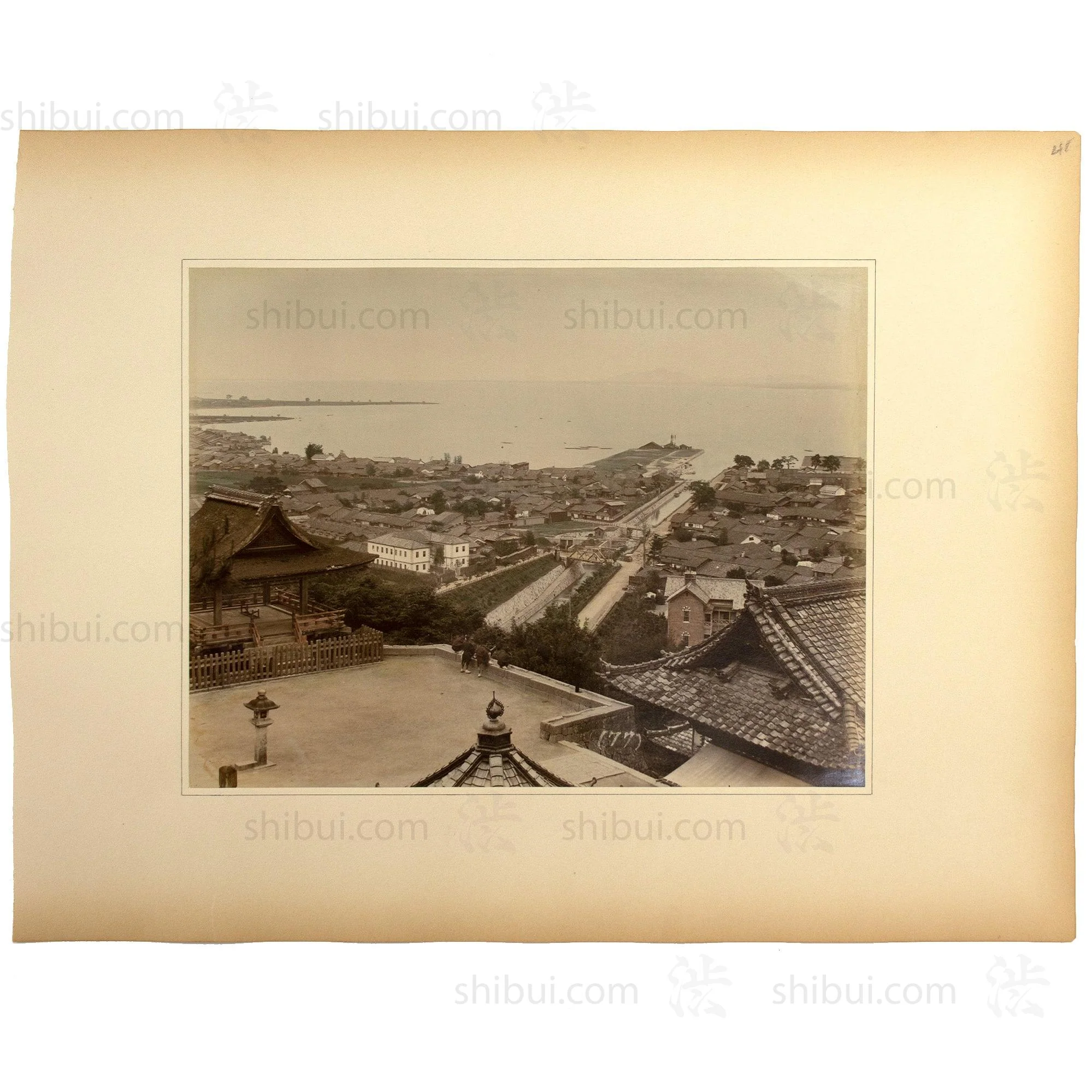Antique Hand Tinted Albumen Photo of Otsu and Lake Biwa as Seen from Miidera TempleJapanese Photography | - Image 2