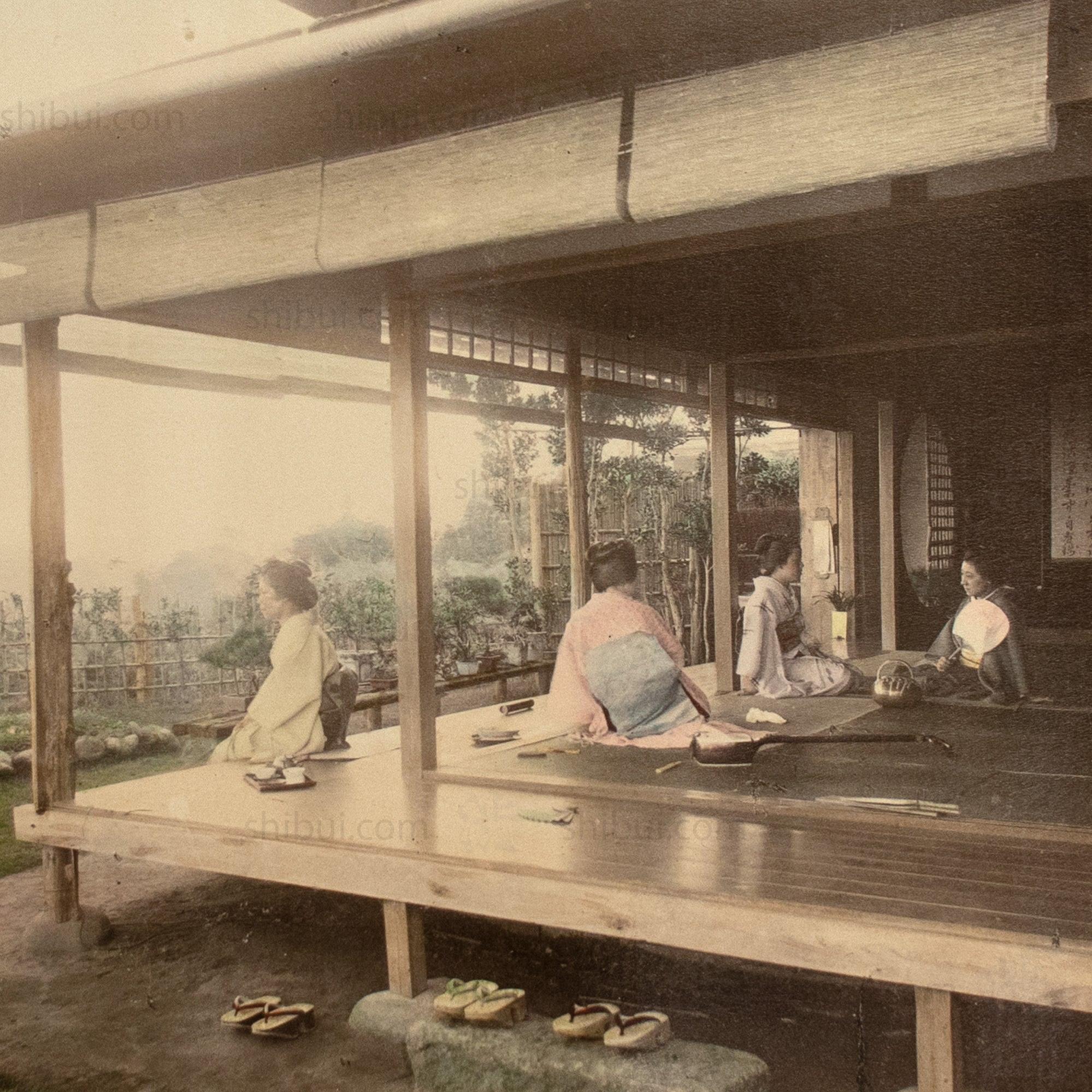 Hand Tinted Antique Japanese Photography | Tea House - Image 3