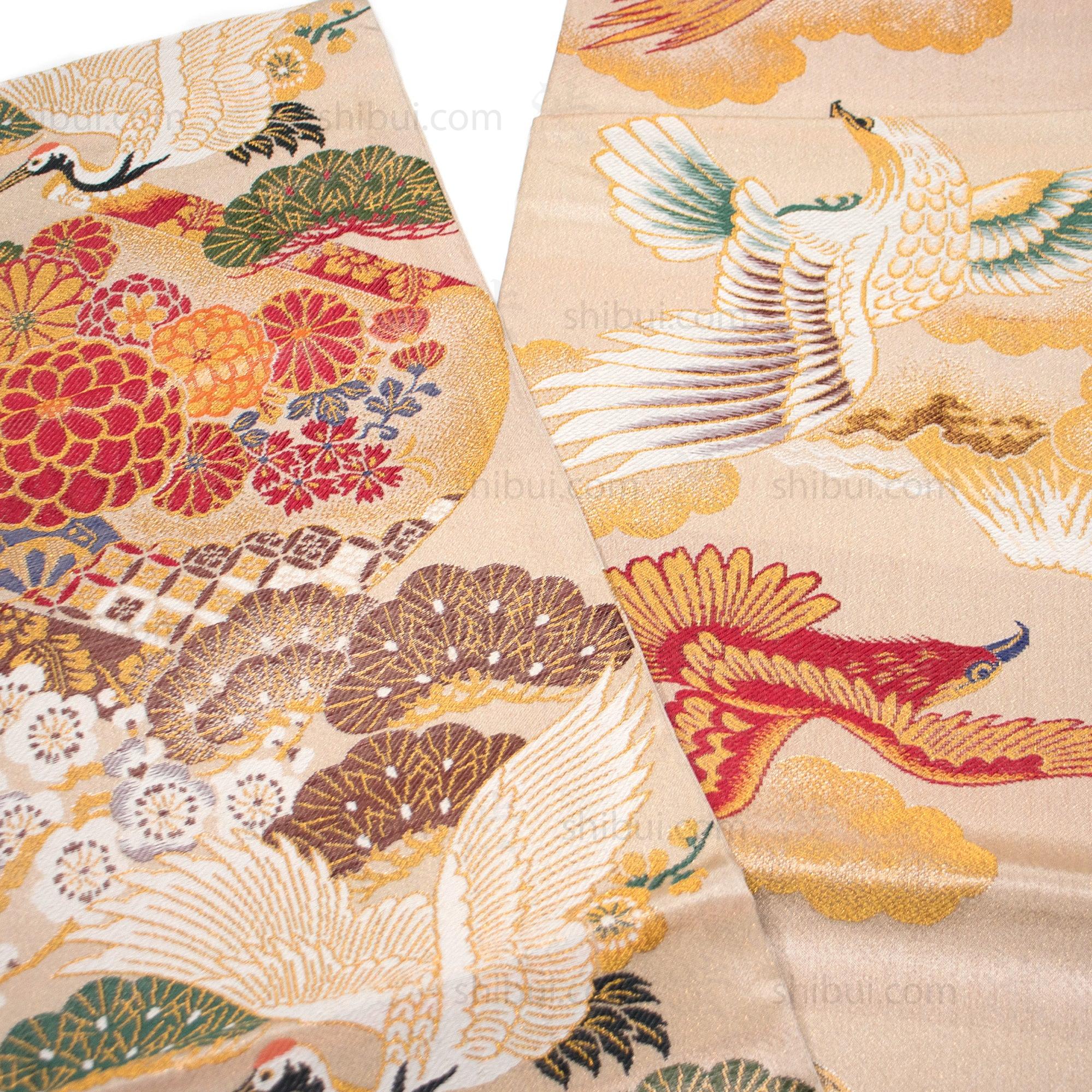 Double Sided Fukuro Obi | Japanese Silk Brocade - Image 3
