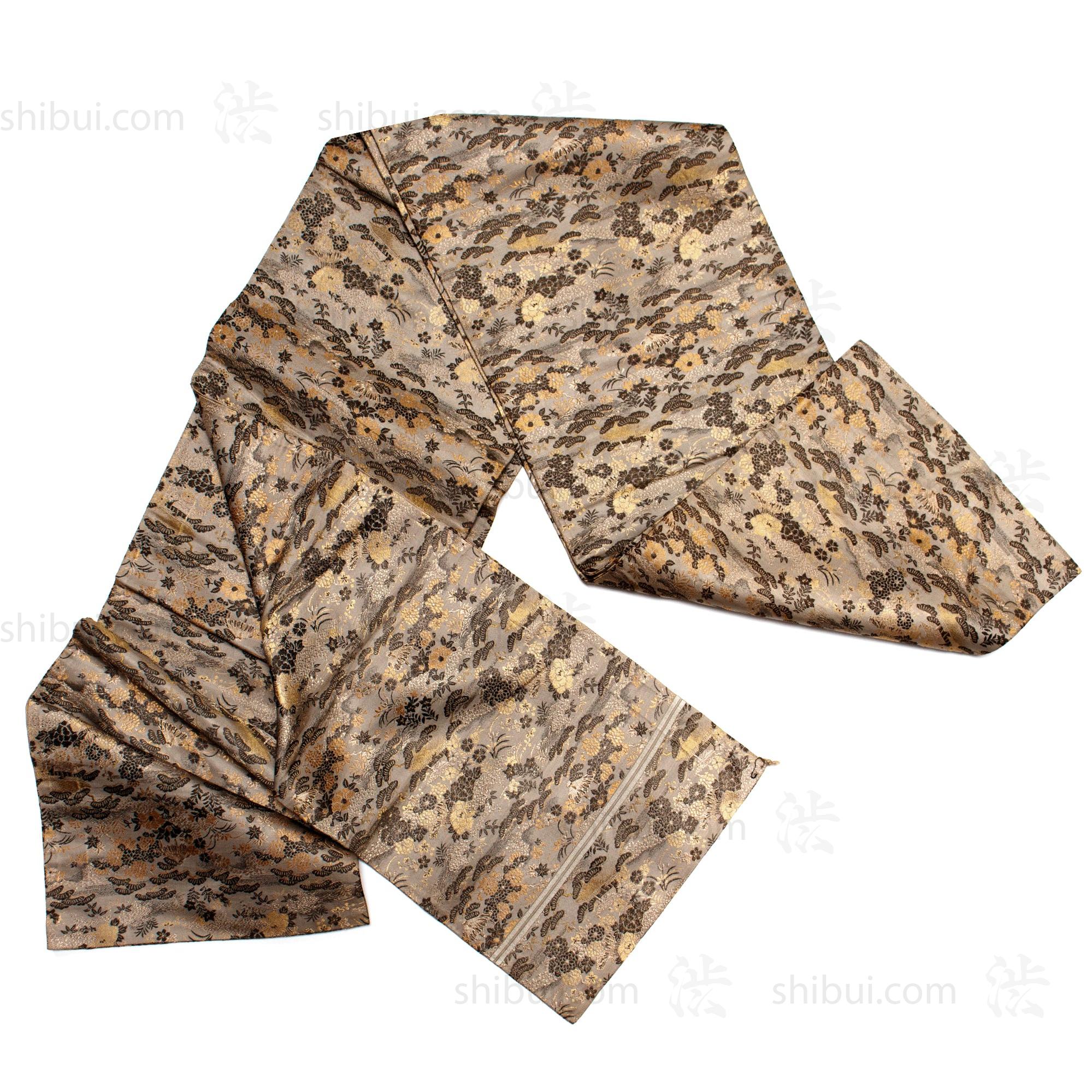 Japanese Silk Brocade Maru Obi - Image 2