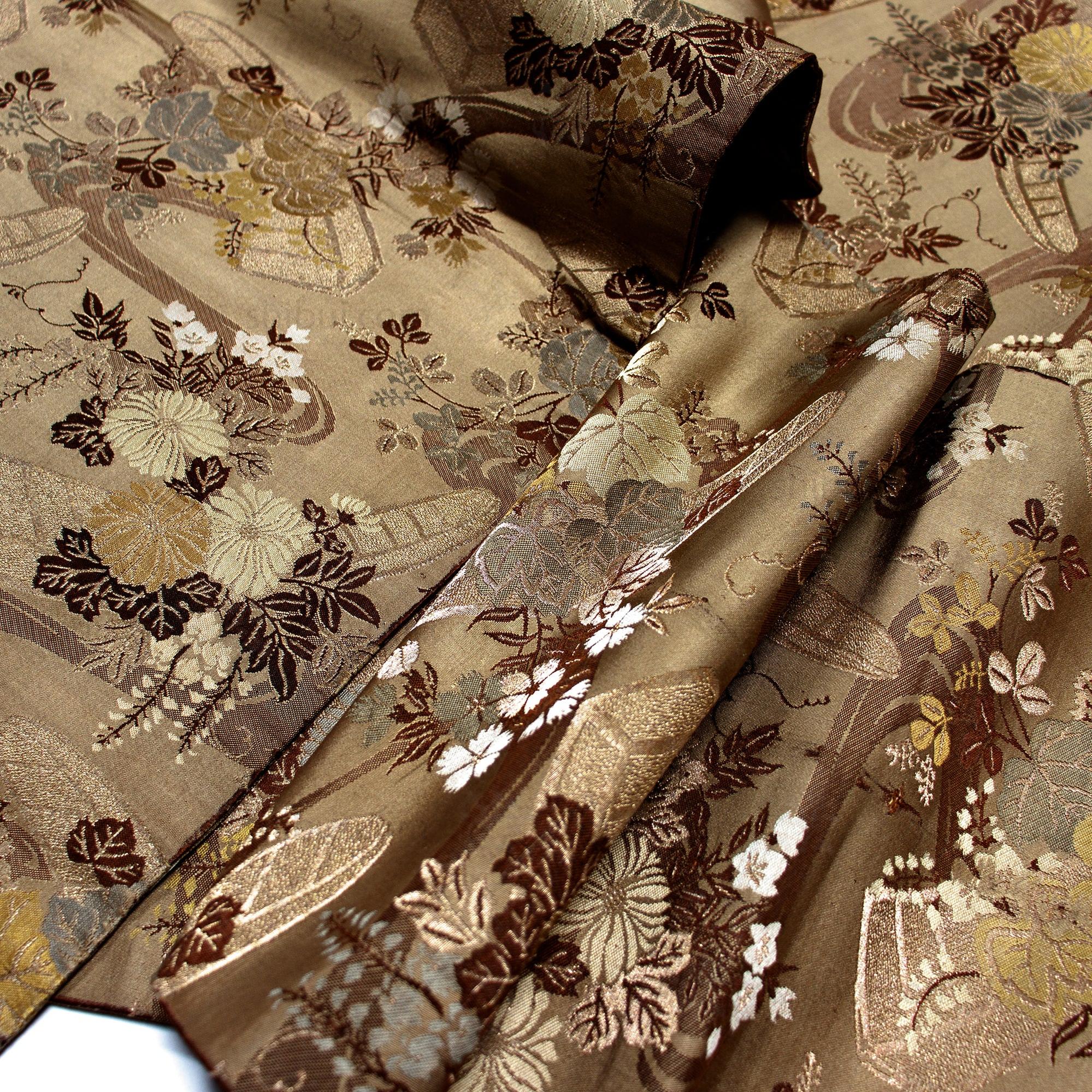 Japanese Silk Brocade Maru Obi - Image 3