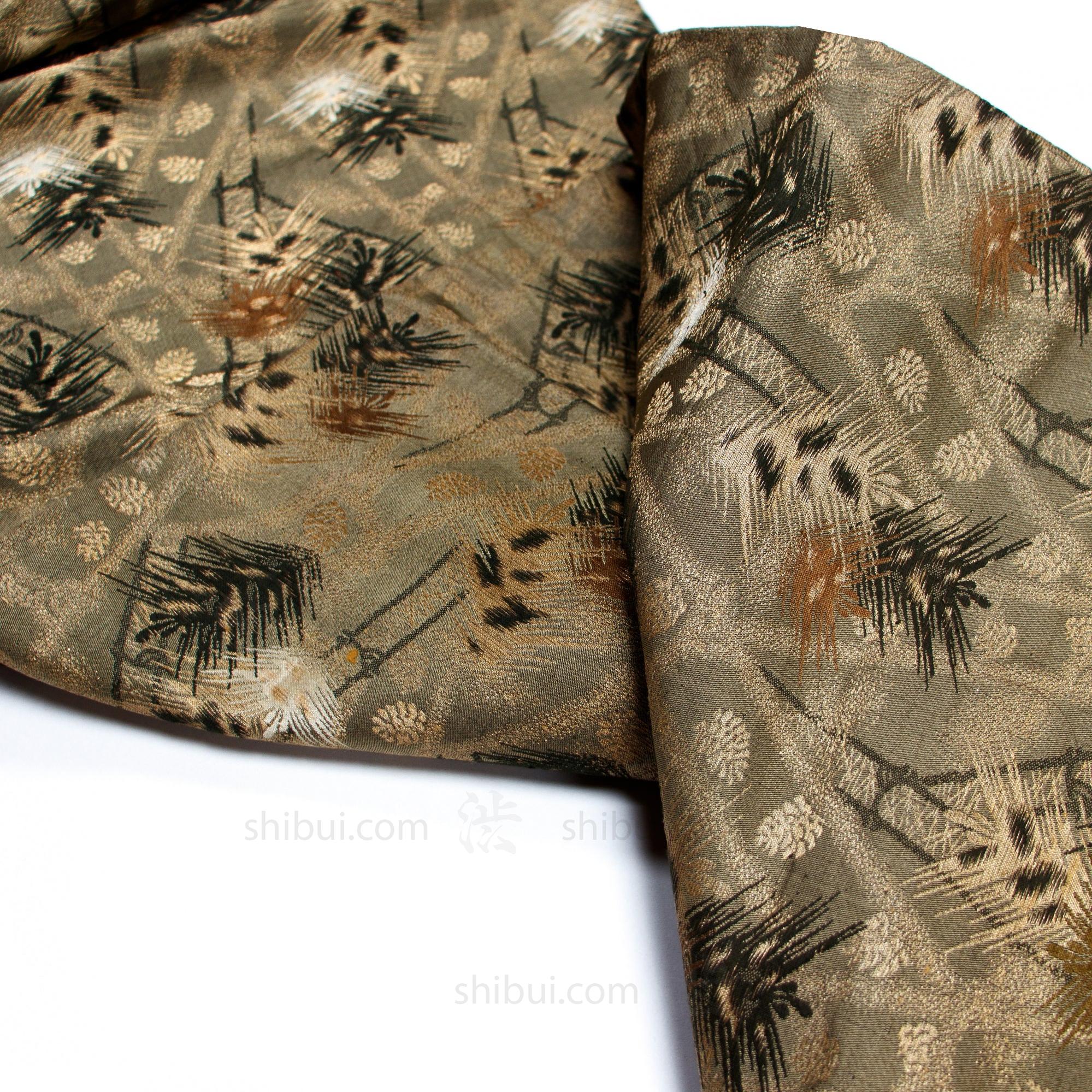 Japanese Silk Brocade Maru Obi - Image 2