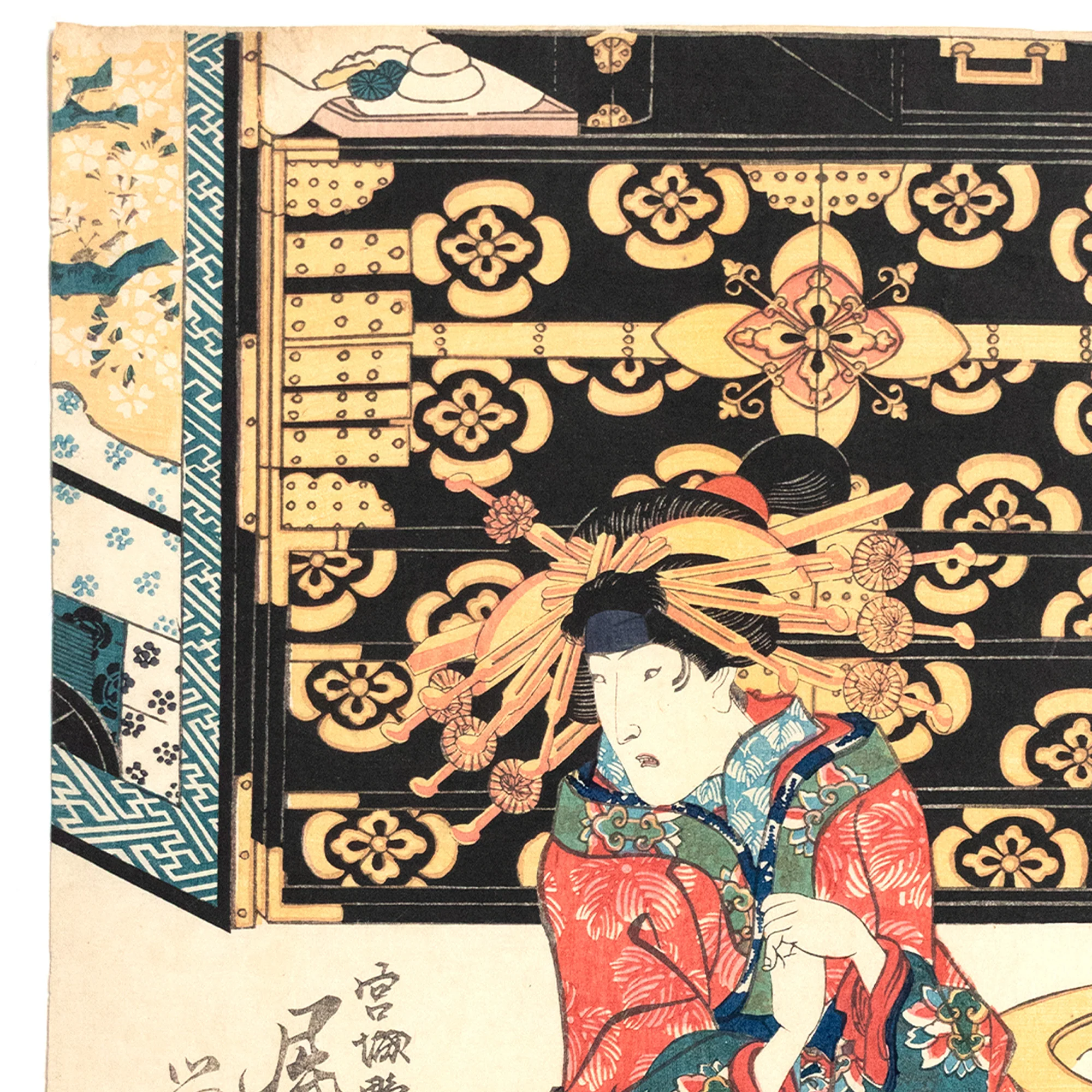 Kabuki Play Print | Antique Japanese Wood Block Print - Image 5