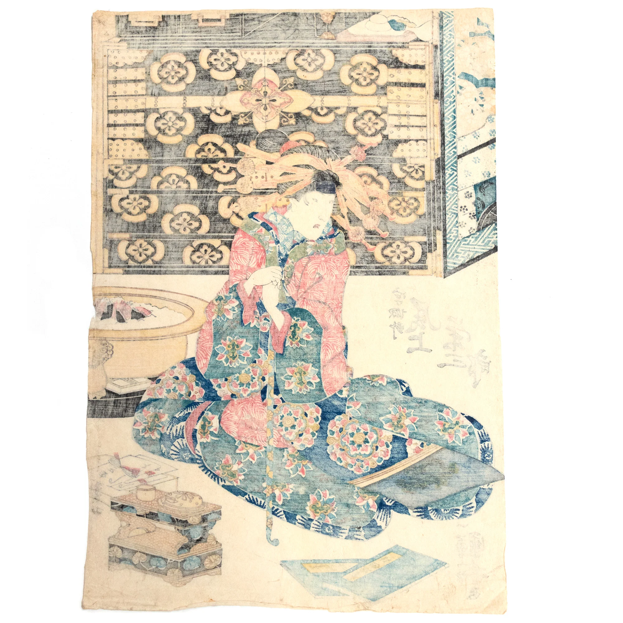 Kabuki Play Print | Antique Japanese Wood Block Print - Image 6