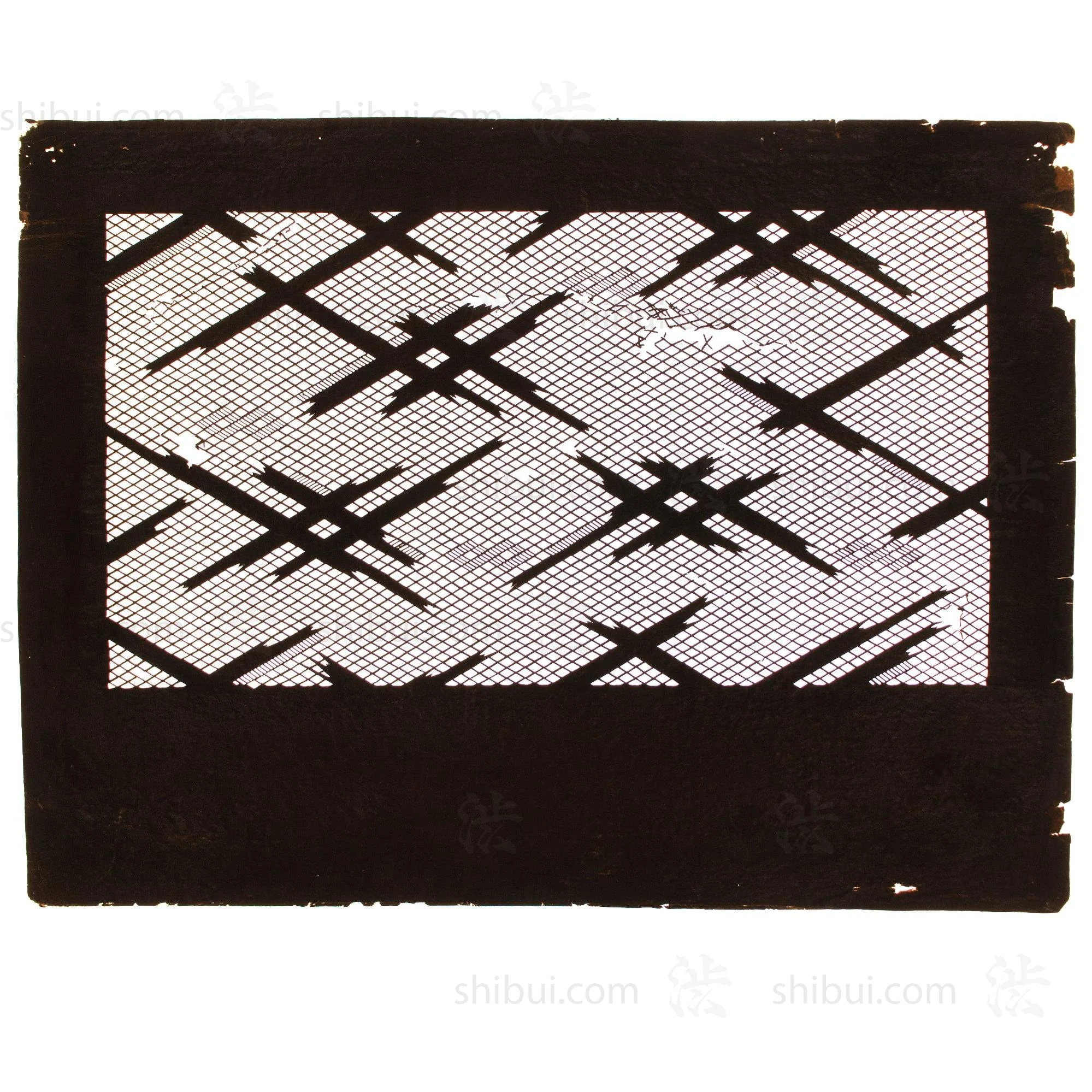 Kasuri Motif Katagami | Japanese Lacquered Paper Stencil