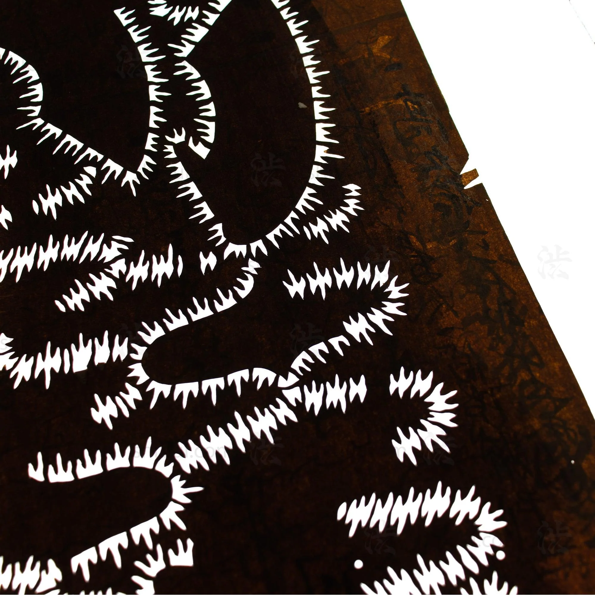 Shibori Fan Motif Katagami | Japanese Lacquered Paper Stencil - Image 6