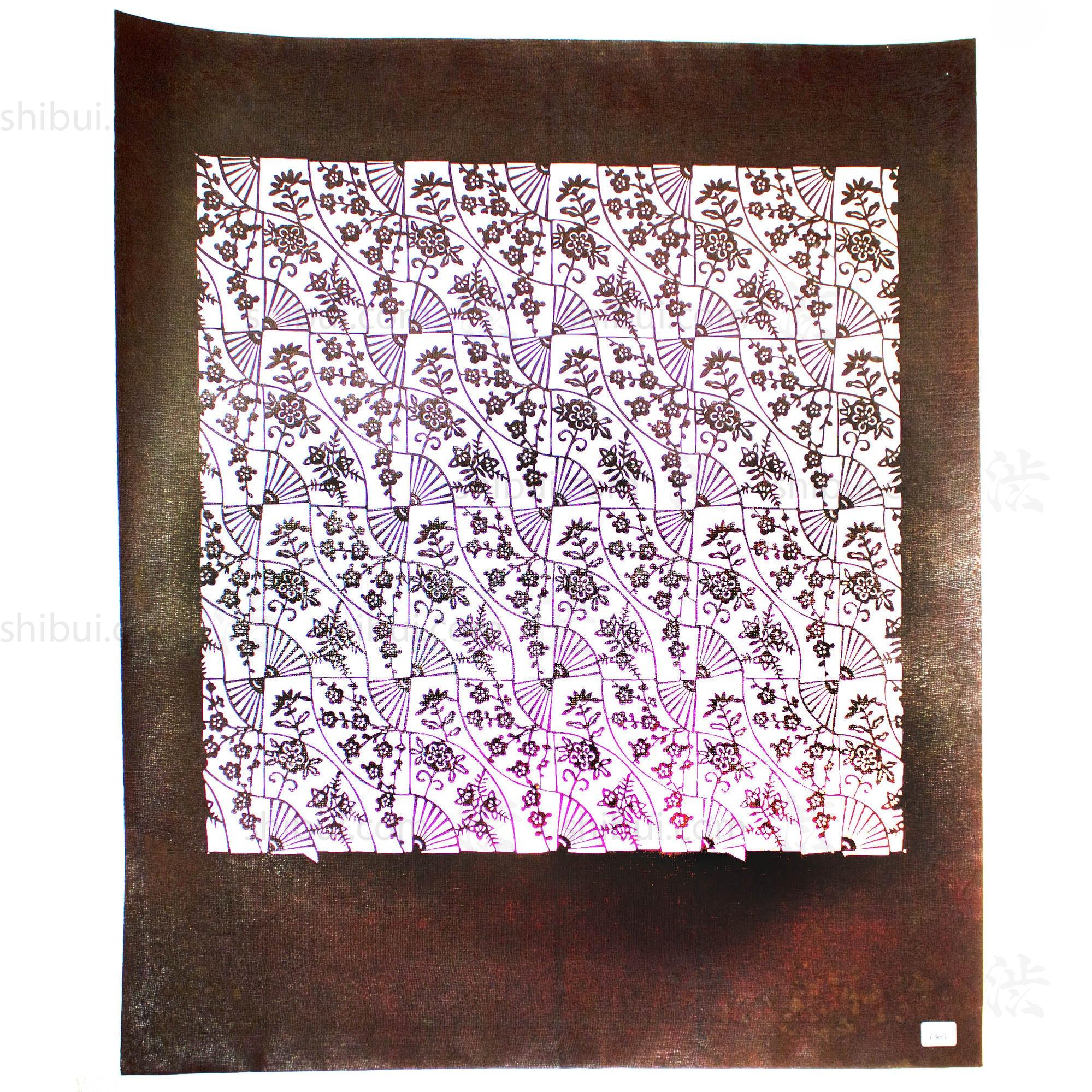 Katagami  Japanese Lacquered Paper Stencil