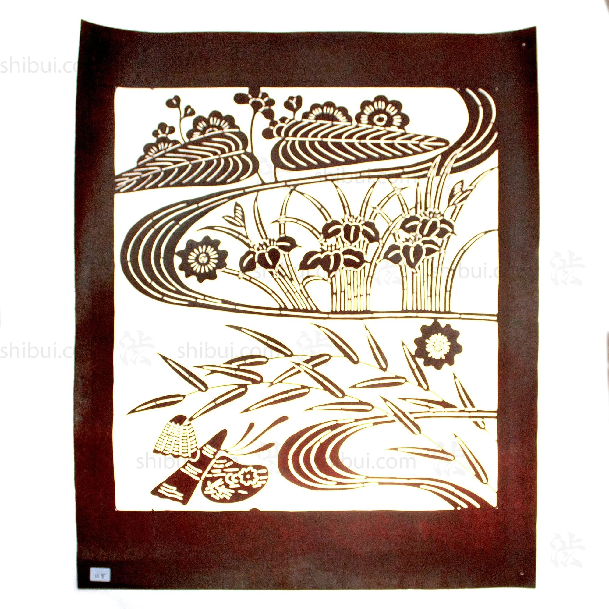 Katagami Japanese Lacquered Paper Stencil - Image 2