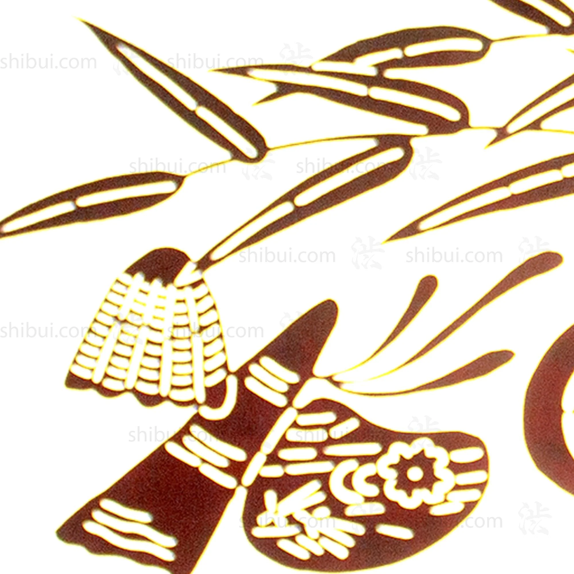 Katagami Japanese Lacquered Paper Stencil - Image 3