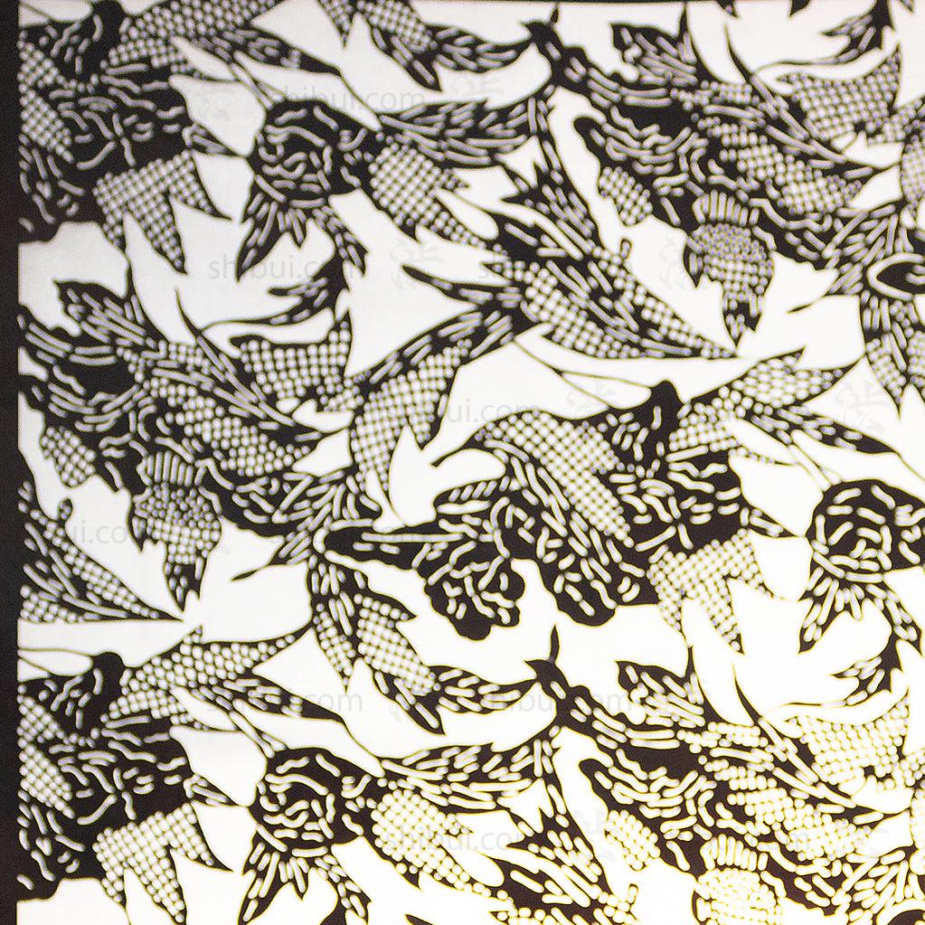 Katagami Japanese Lacquered Paper Stencil - Image 2