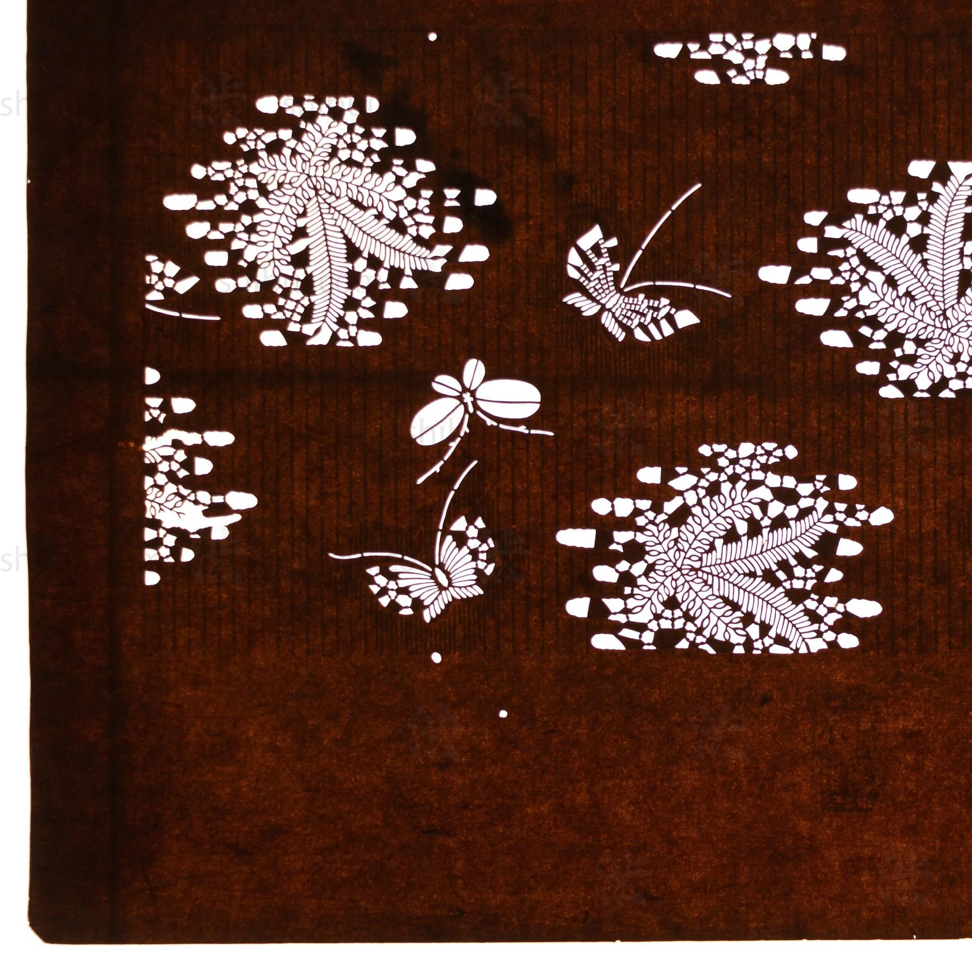 Katagami  Japanese Lacquered Paper Stencil - Image 3