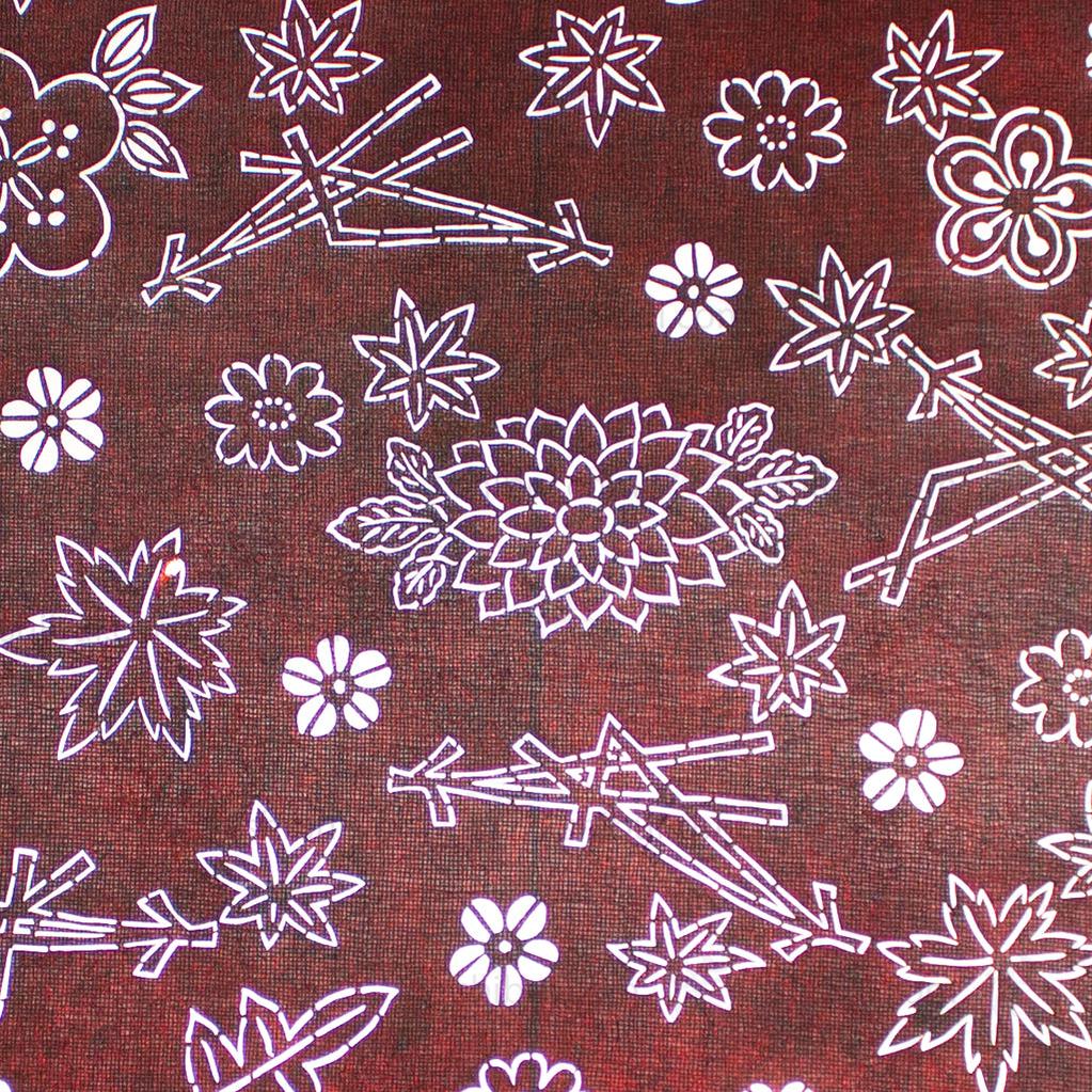 Katagami  Japanese Lacquered Paper Stencil - Image 2