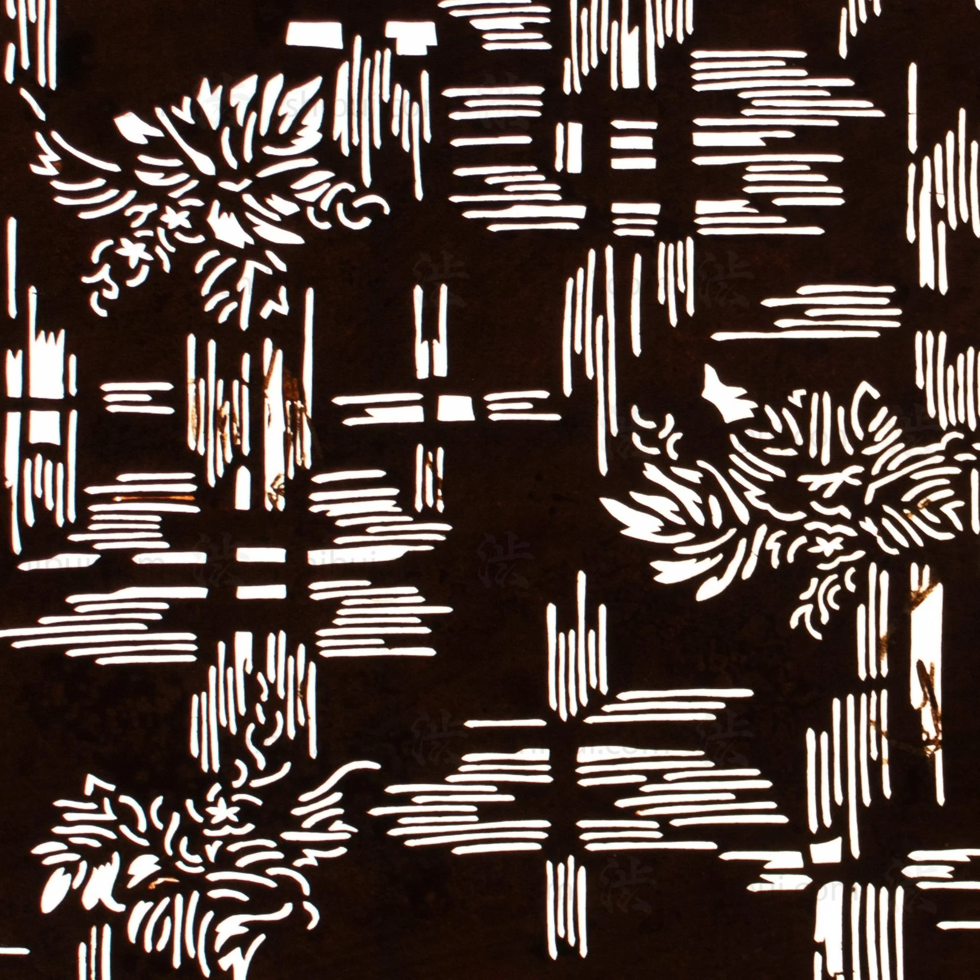 Katagami  Japanese Lacquered Paper Stencil - Image 3