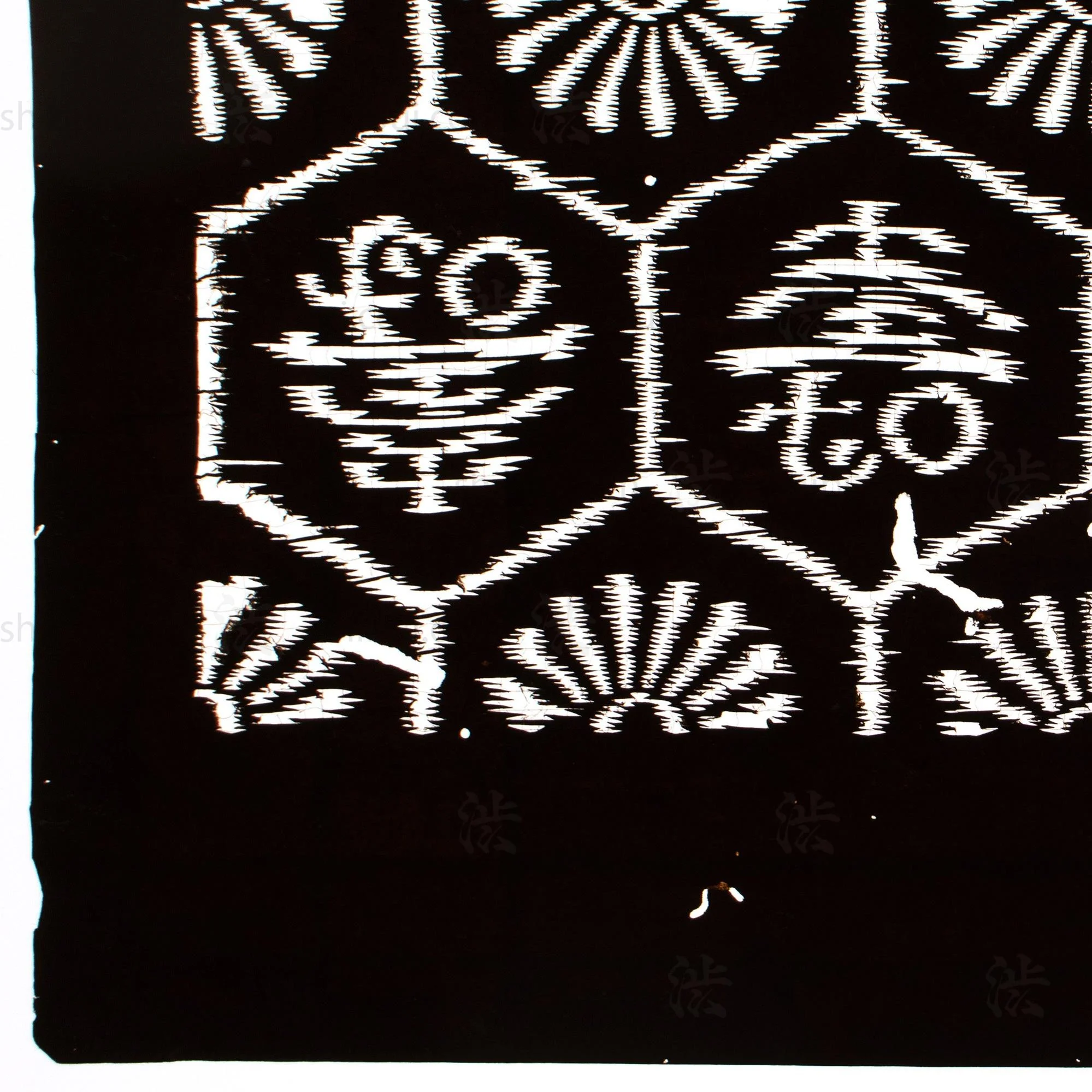 Katagami  Japanese Lacquered Paper Stencil - Image 2