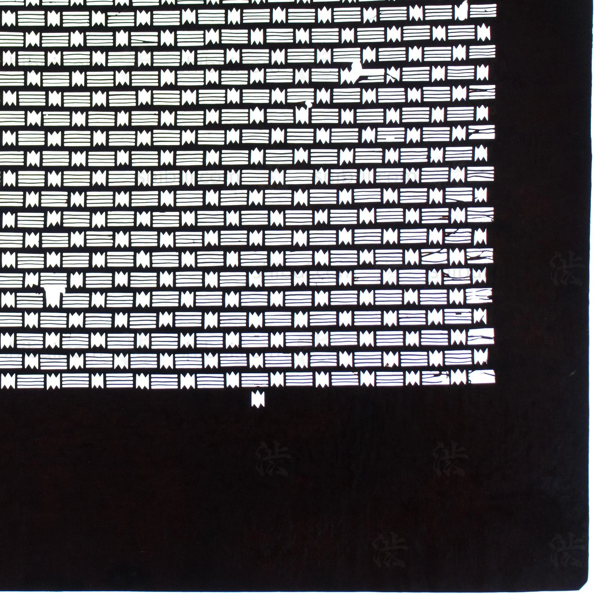 Katagami  Japanese Lacquered Paper Stencil - Image 3