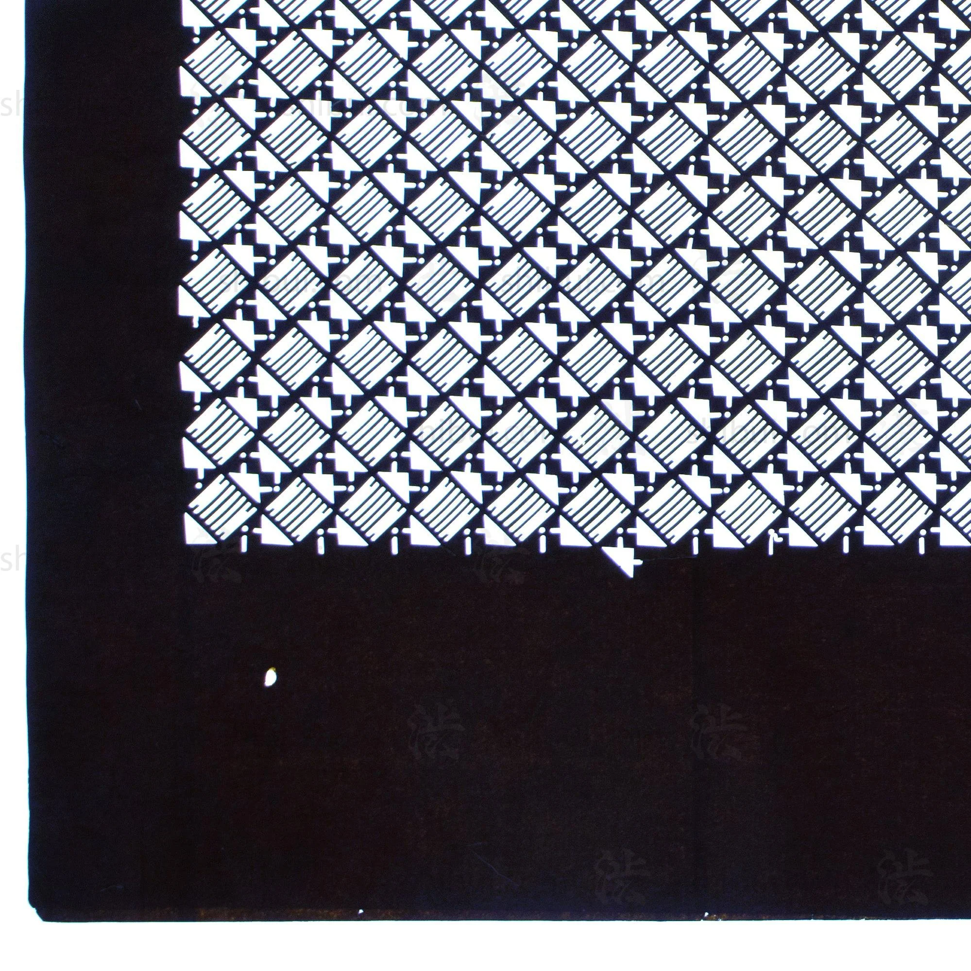 Katagami  Japanese Lacquered Paper Stencil - Image 3
