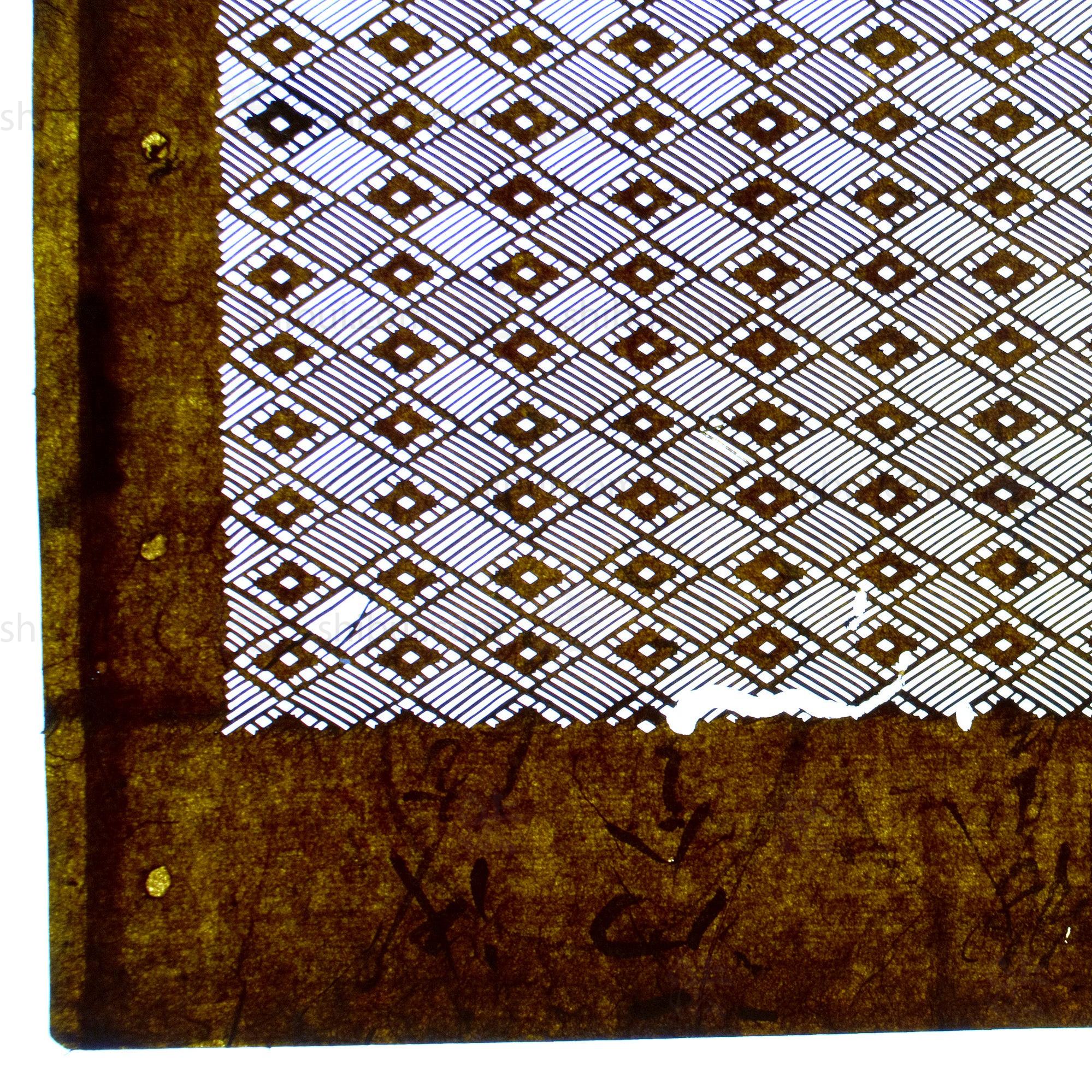 Katagami  Japanese Lacquered Paper Stencil - Image 3