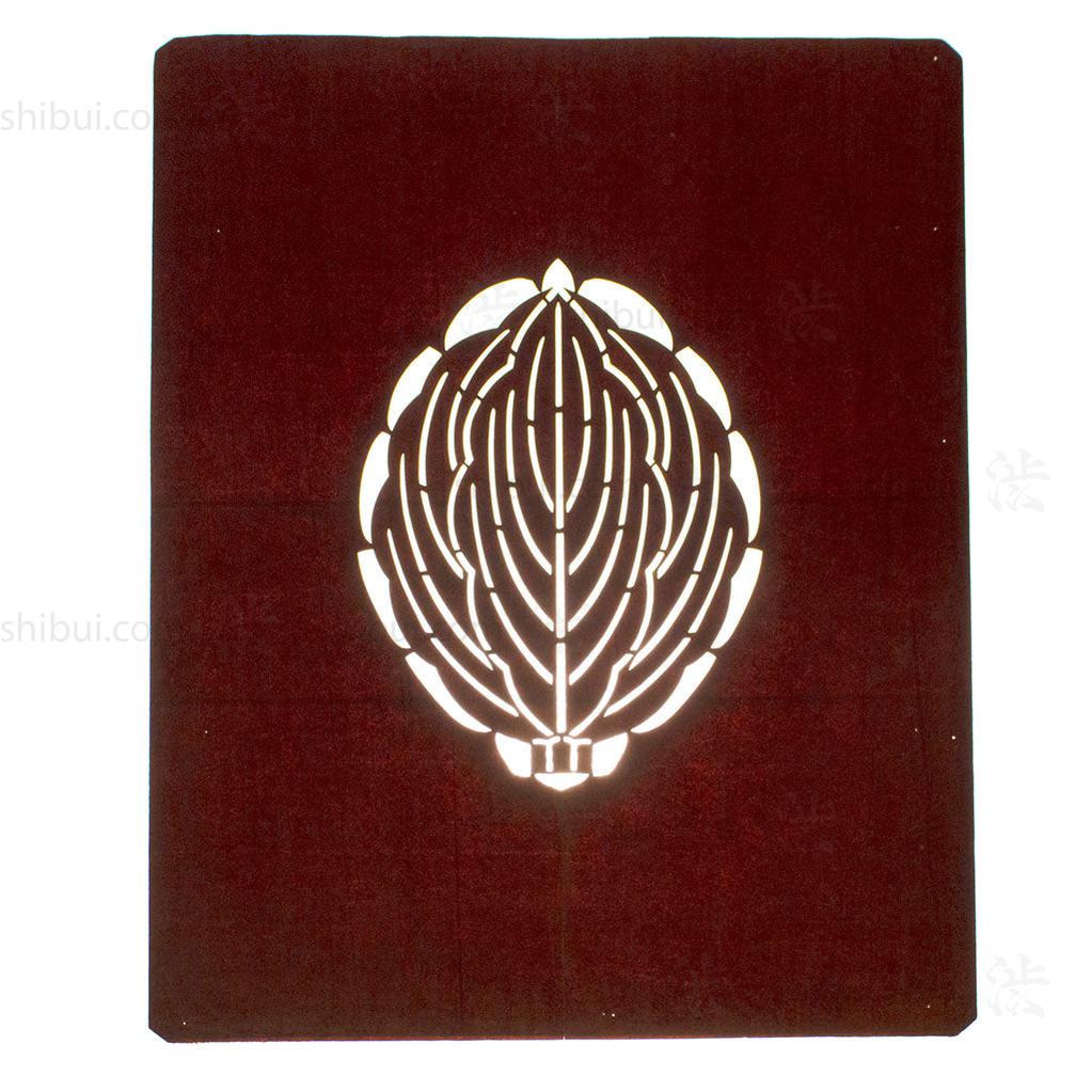 Katagami Japanese Motif Lacquered Paper Stencil