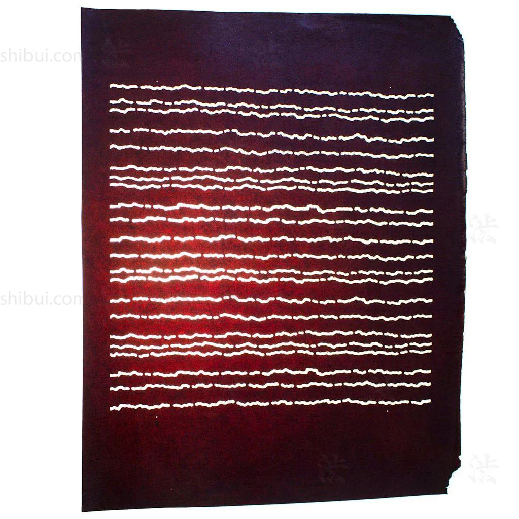Katagami Japanese Motif Lacquered Paper Stencil Pattern