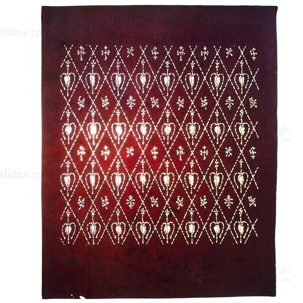 Katagami Japanese Motif Lacquered Paper Stencil Pattern