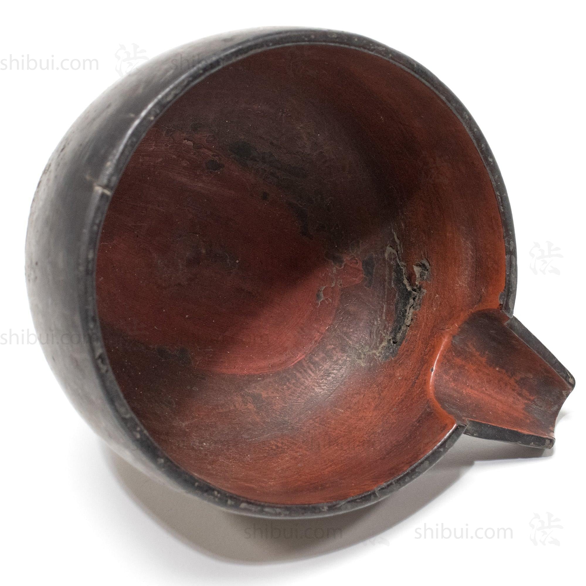 Kataguchi Bowl | Japanese Red Lacquer Spouted Bowl - Image 3