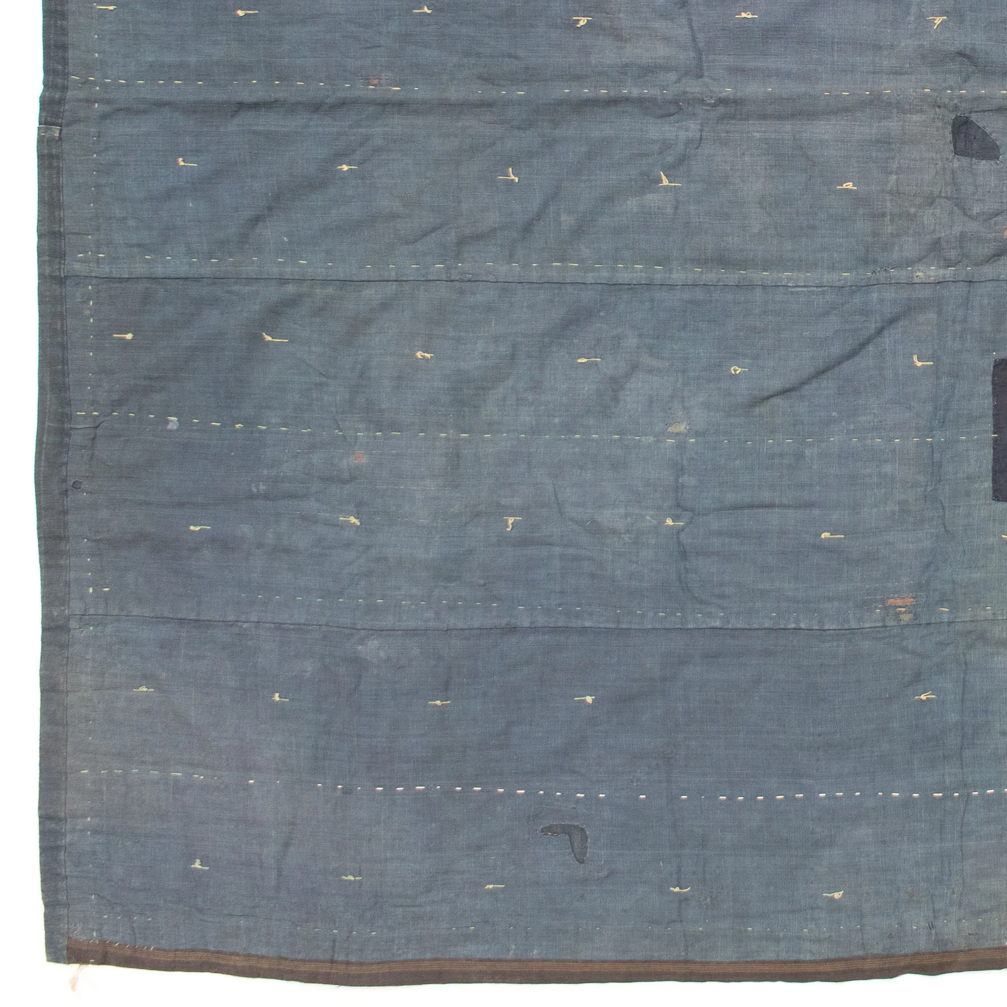 Katazome Boro Blanket | Japanese Stencil Resisted Indigo Dyed Cotton - Image 8