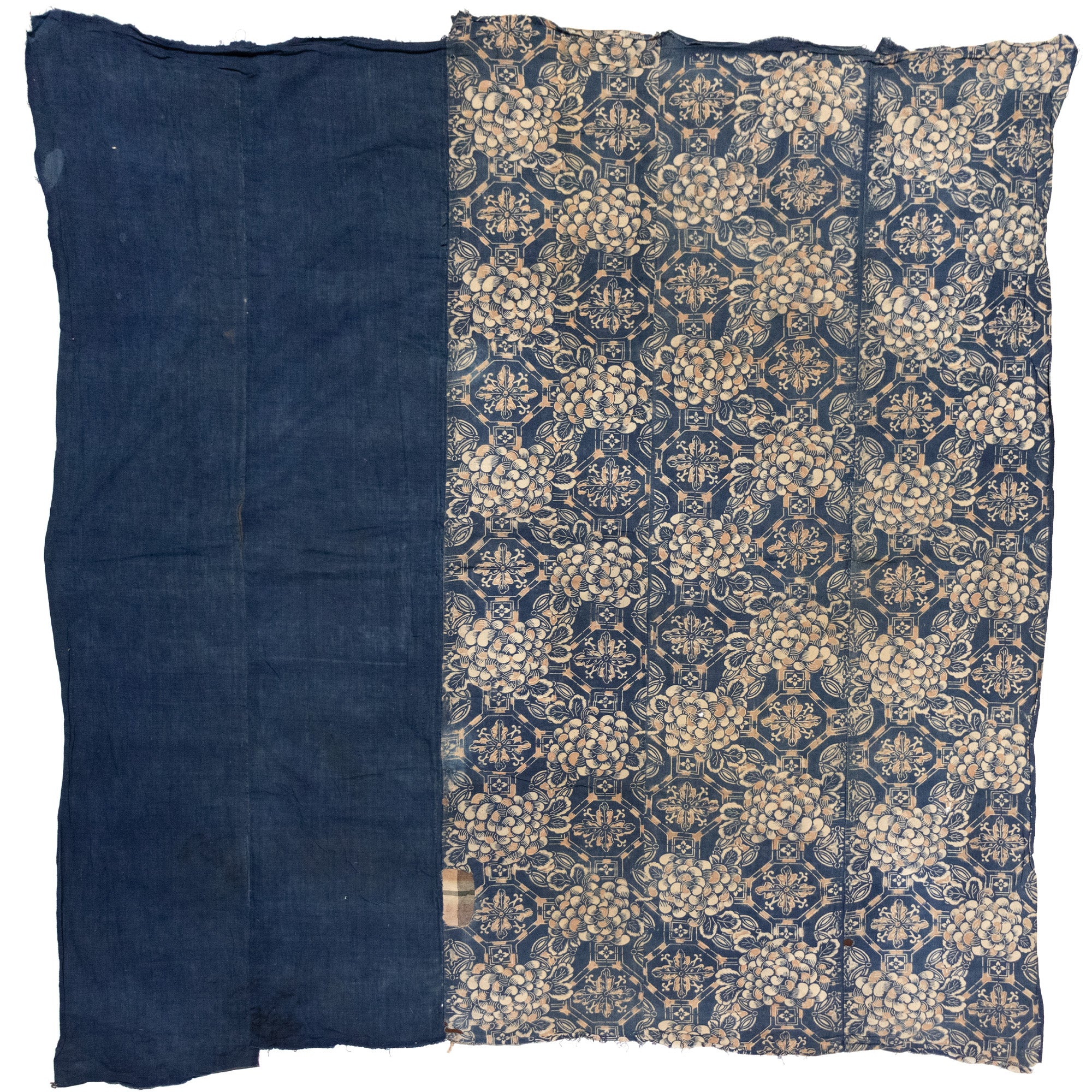 Katazome Boro Multicolor Futonji -Japanese Indigo Futon Cover - Image 6