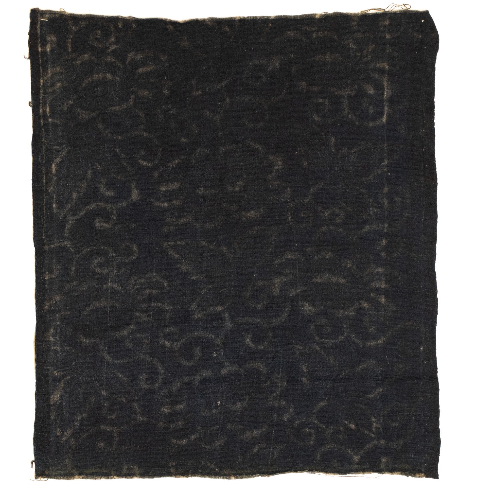 Katazome Fragment with Arabesque Pattern and Leaves - Image 3